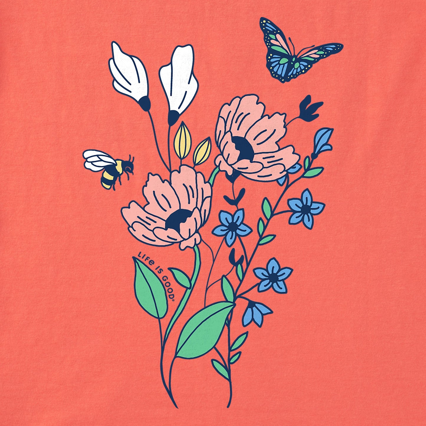 Women's Wildflowers Bouquet Short Sleeve Crusher Boxy Tee