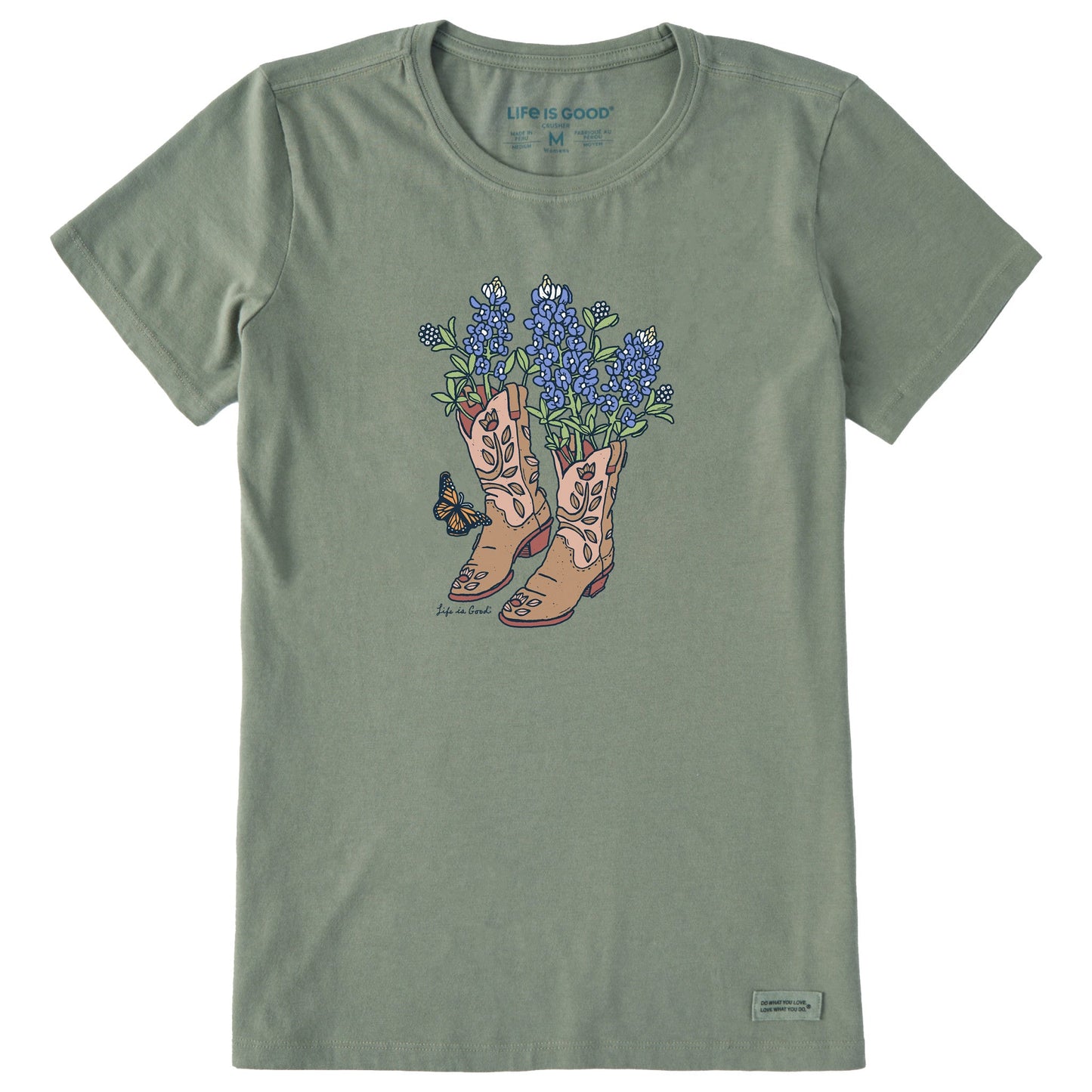 Women's Boots and Blue Bonnets Short Sleeve Tee