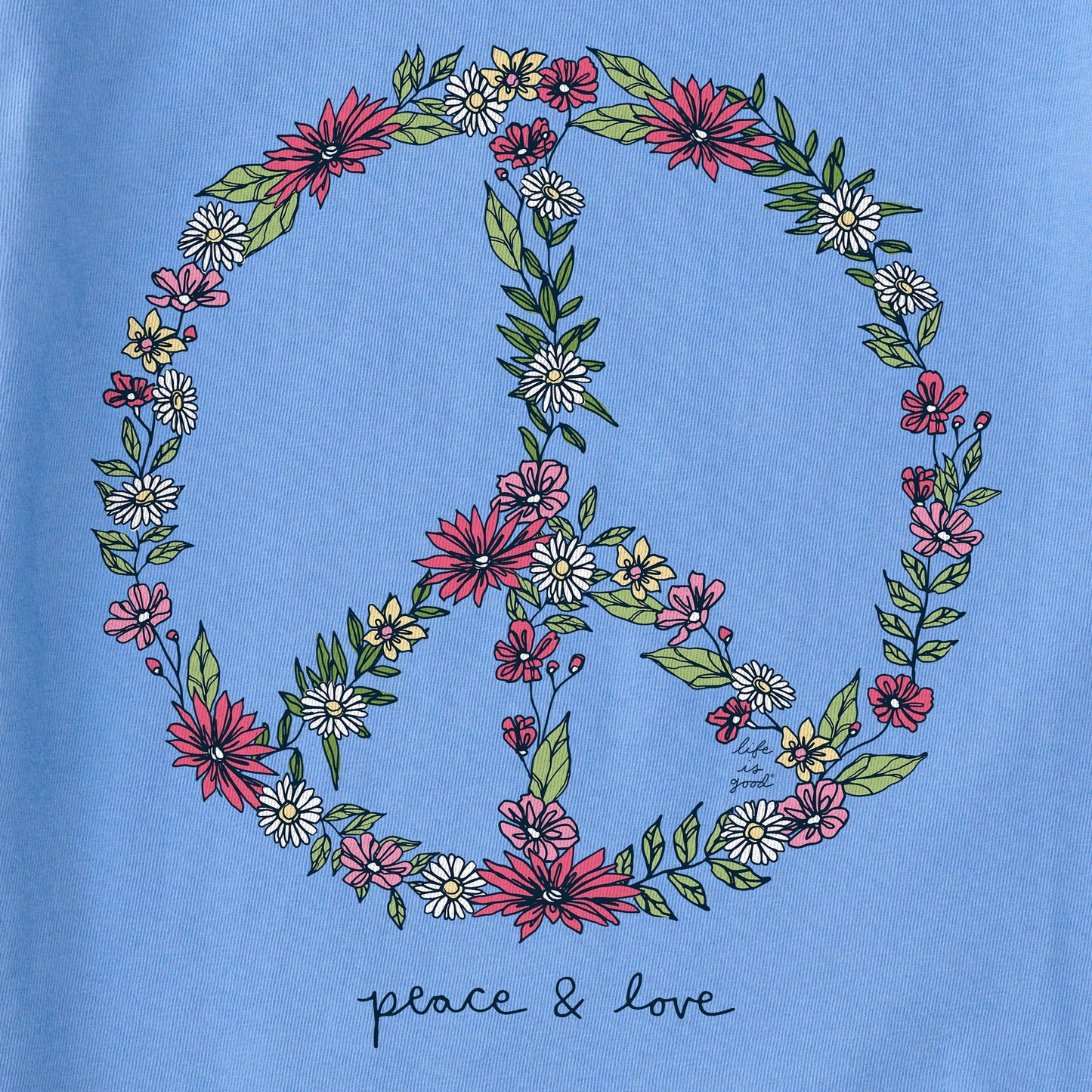 Women's Wildflower Love Peace Sign Crusher Tank