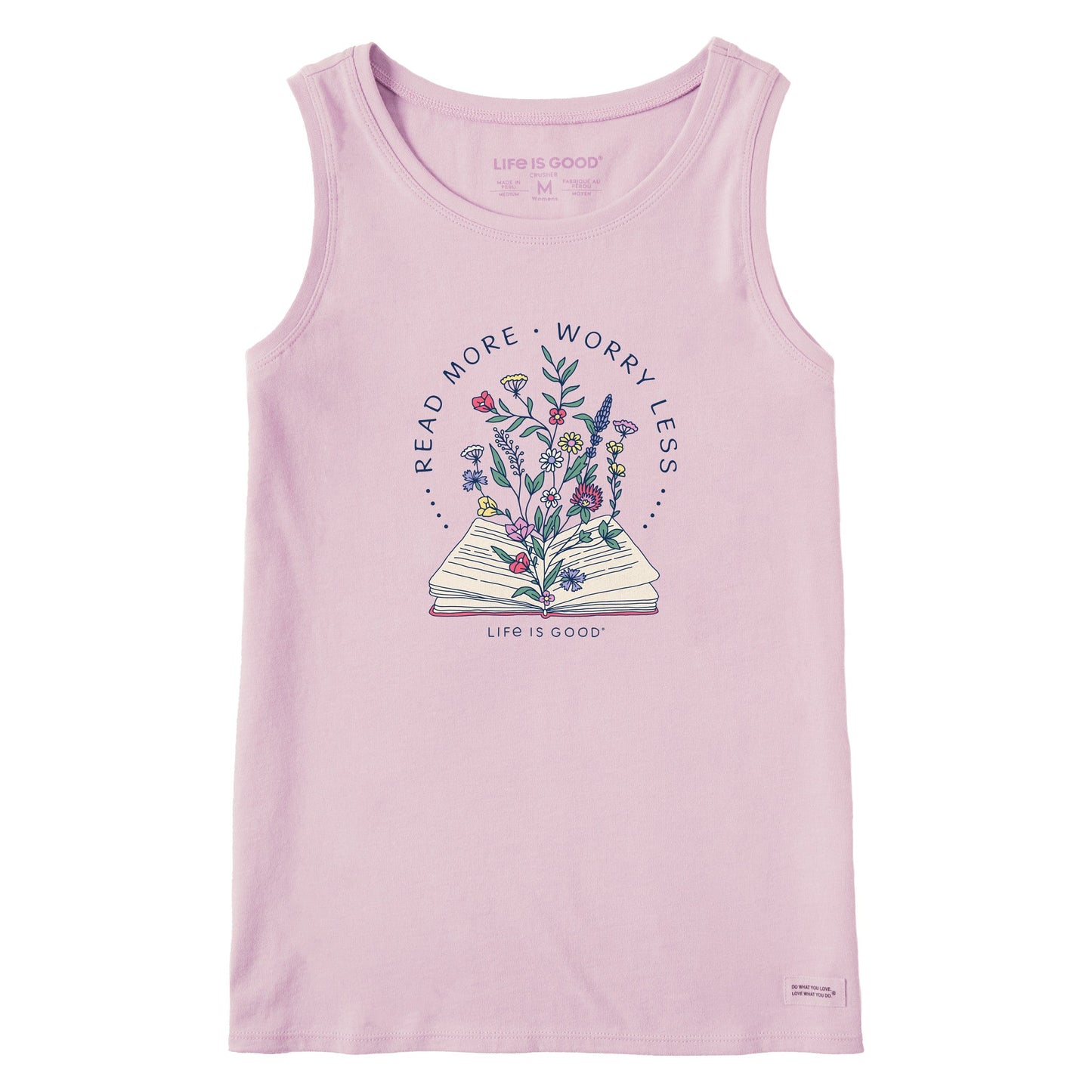 Women's Read More Flower Book Crusher Tank