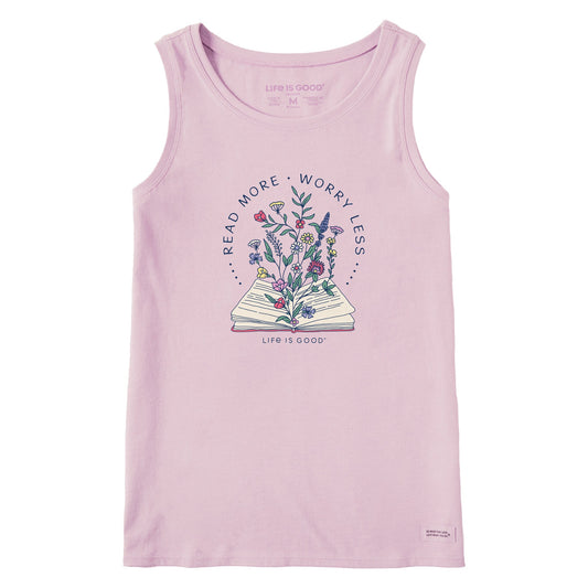 Women's Read More Flower Book Crusher Tank
