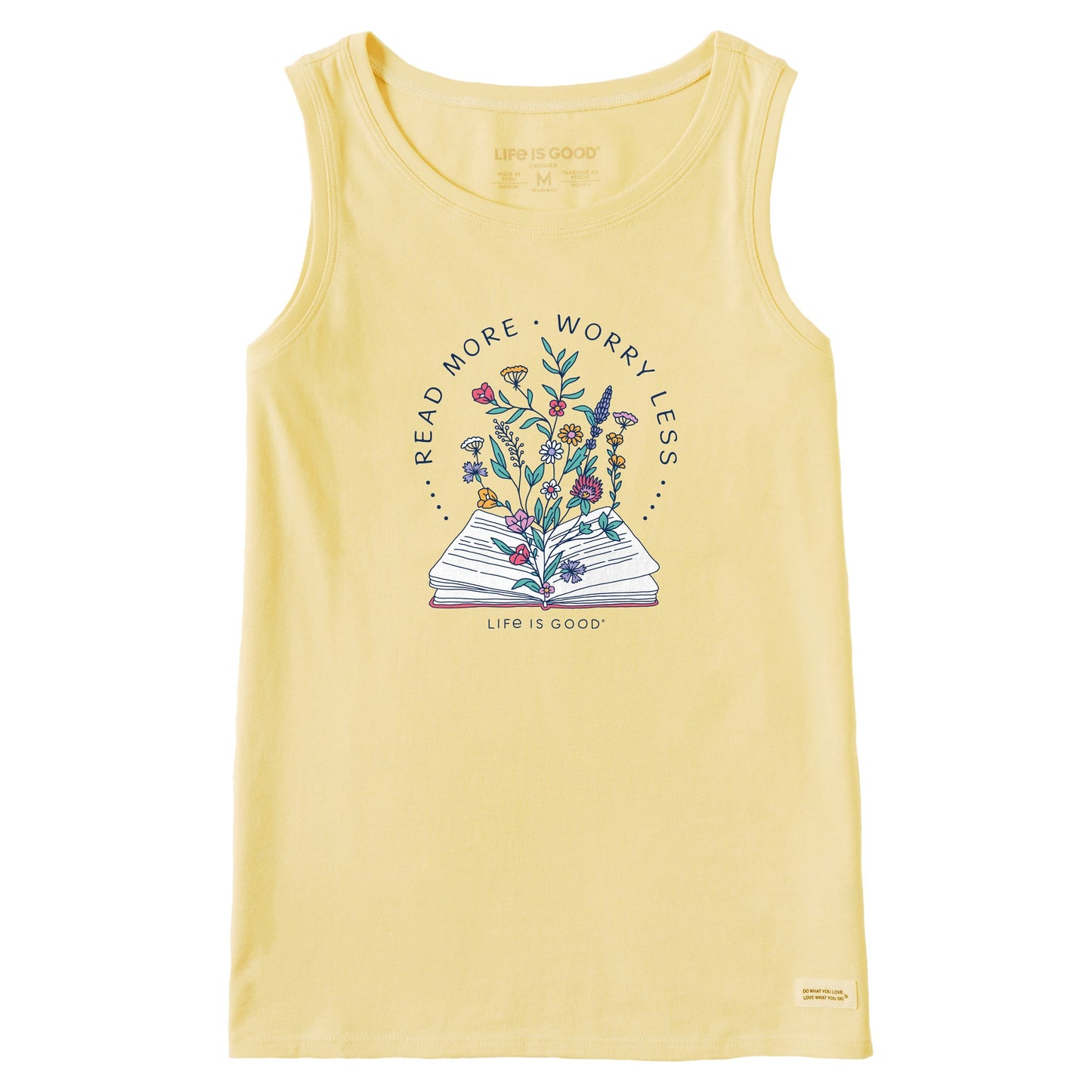 Women's Read More Flower Book Crusher Tank