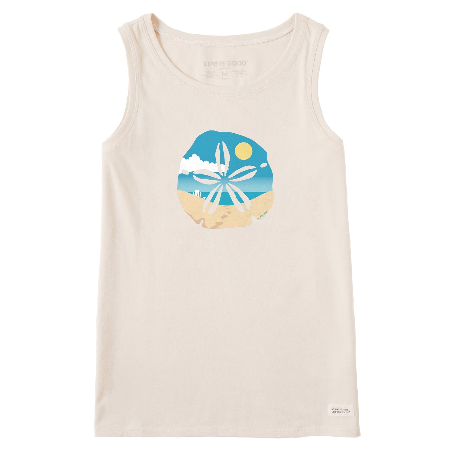 Women's Sand Dollar Beach Scene Crusher Tank