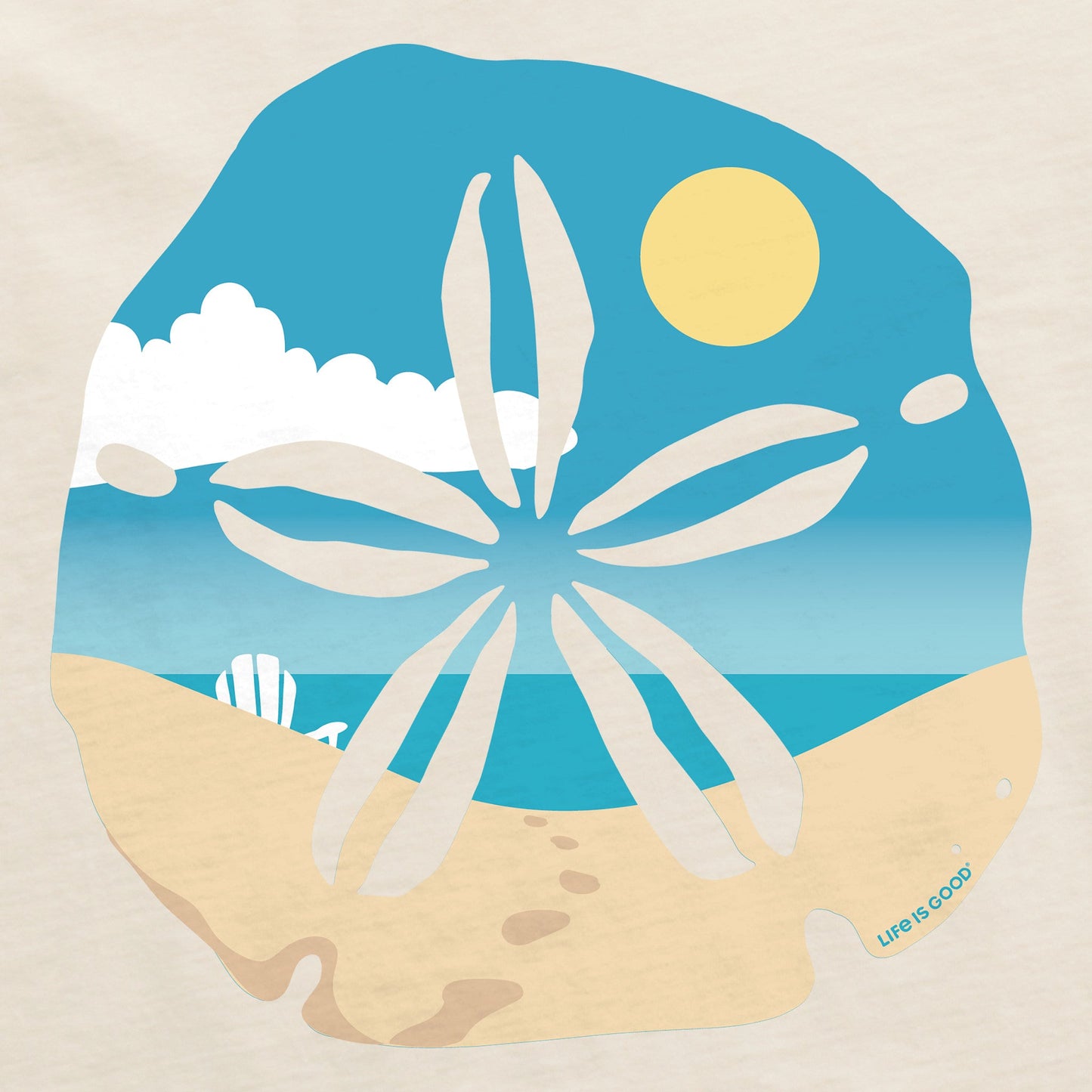 Women's Sand Dollar Beach Scene Crusher Tank