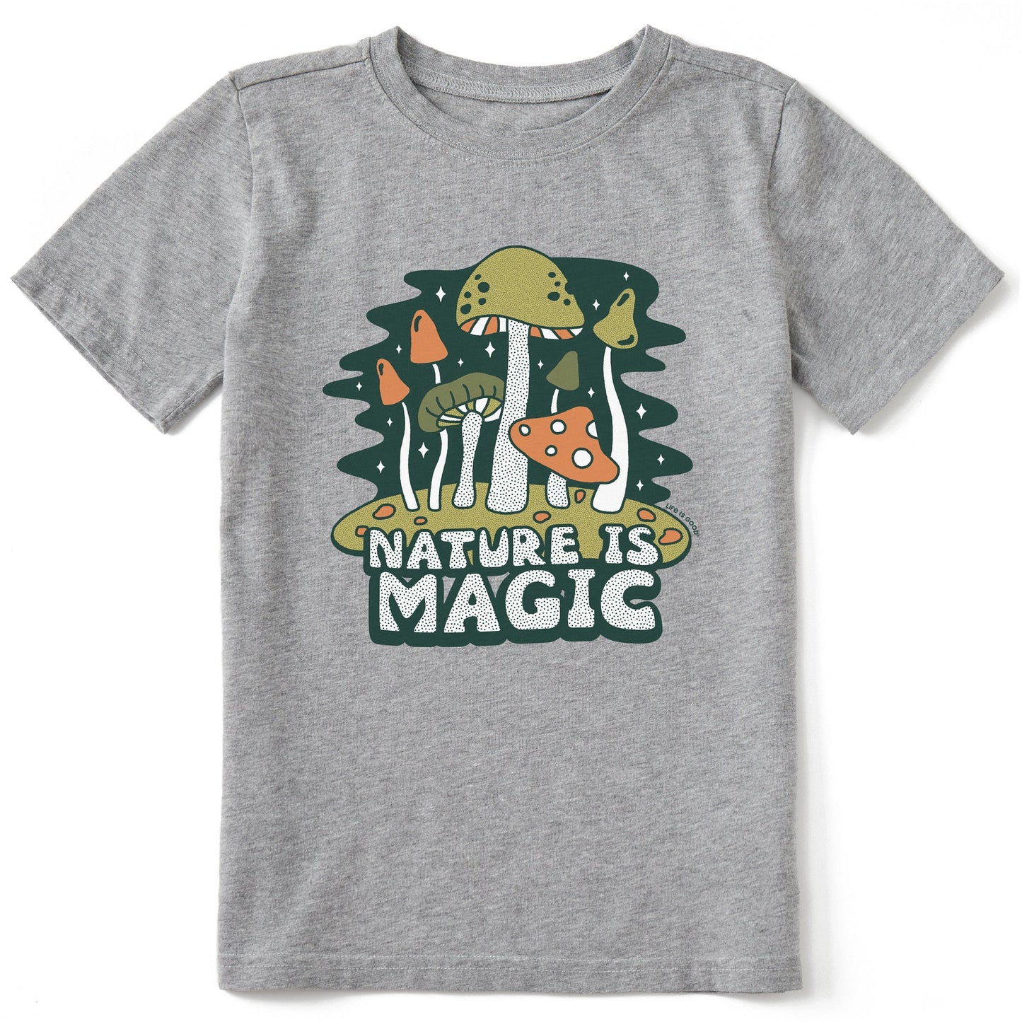 Kids Nature is Magic Mushrooms Short Sleeve Crusher Tee