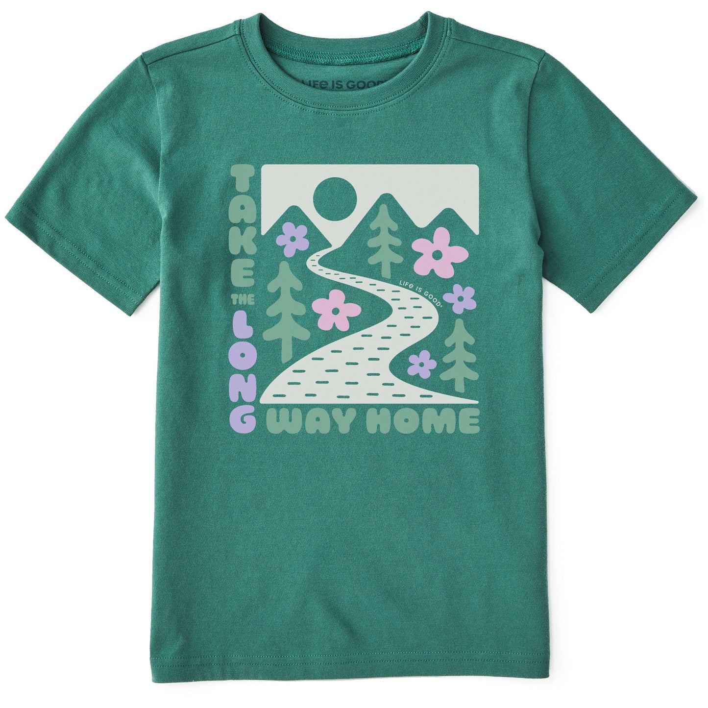 Kids Long Way Home Flowers Short Sleeve Crusher Tee