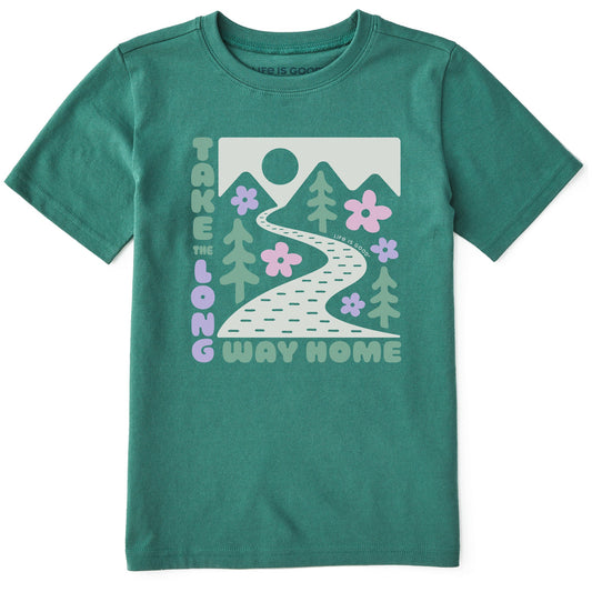 Kids Long Way Home Flowers Short Sleeve Crusher Tee