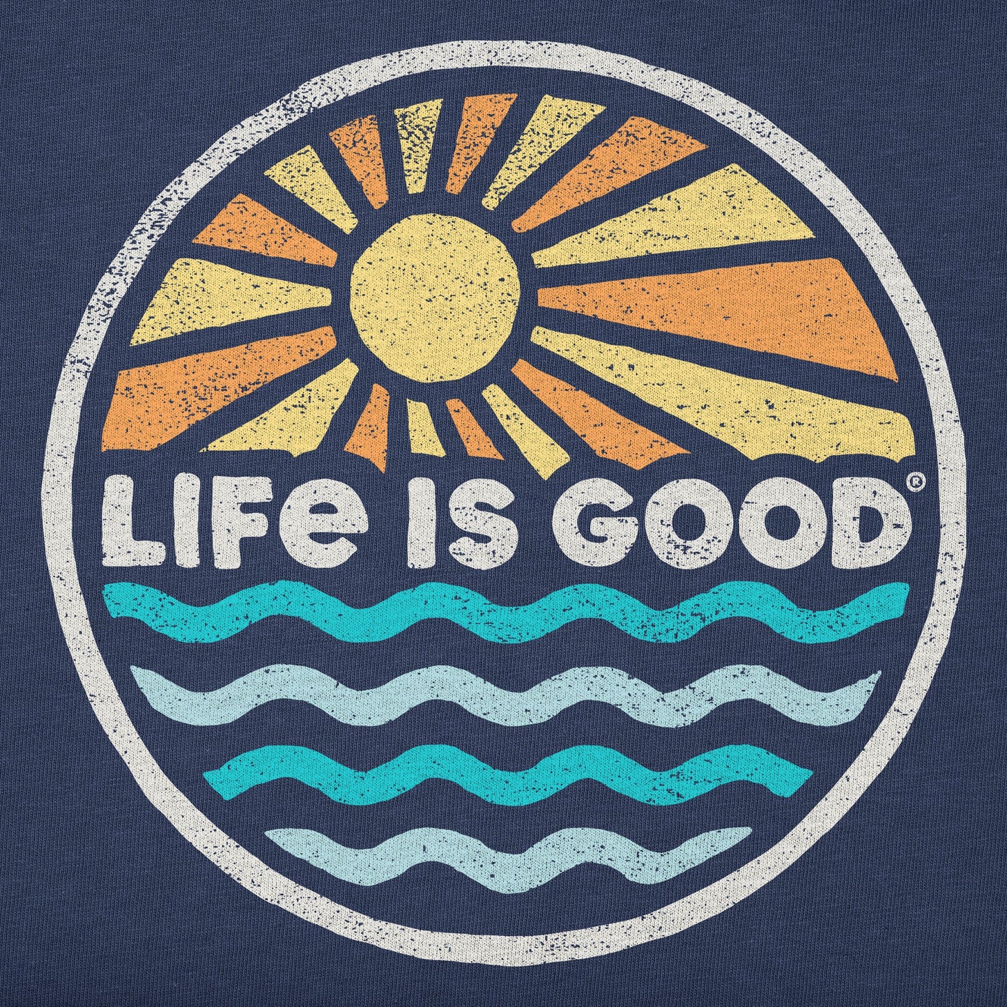 Men's Life is Good Sunset on the Water Short Sleeve Tee