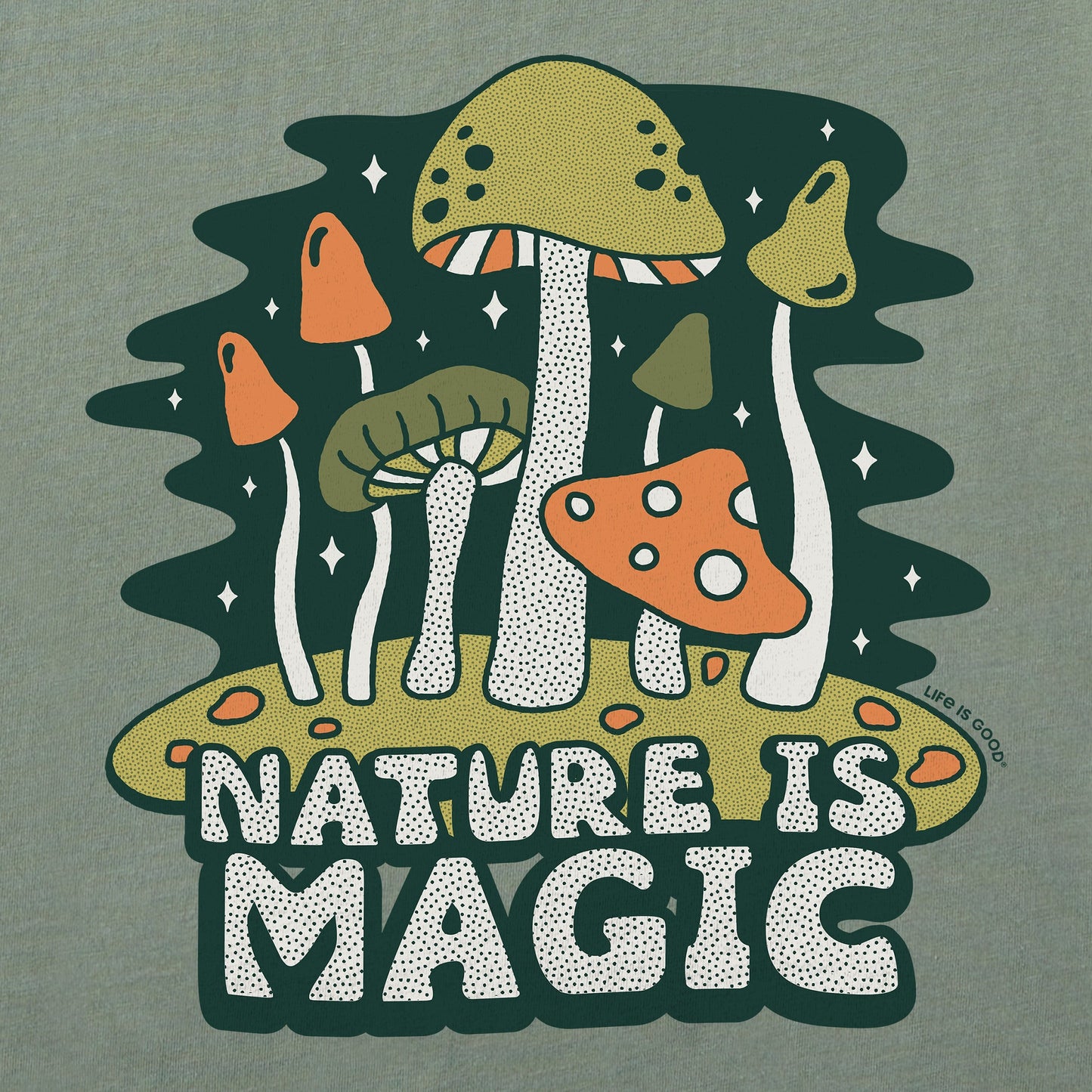 Men's Nature is Magic Mushrooms Short Sleeve Tee