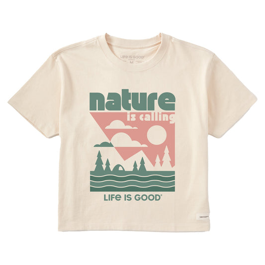 Women's Nature is Calling Short Sleeve Crusher Boxy Tee