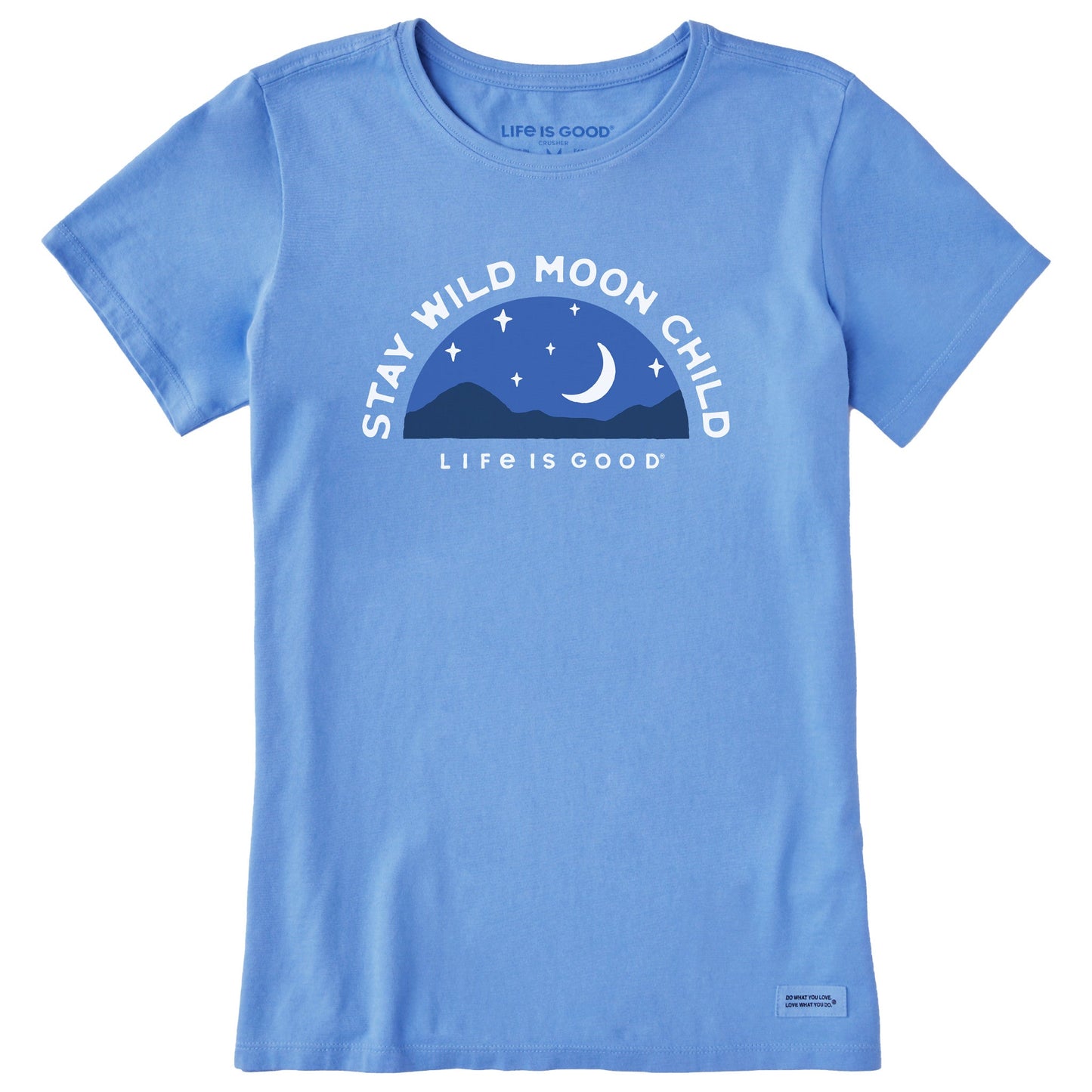 Women's Stay Wild Moon Child Landscape Short Sleeve Crusher Tee