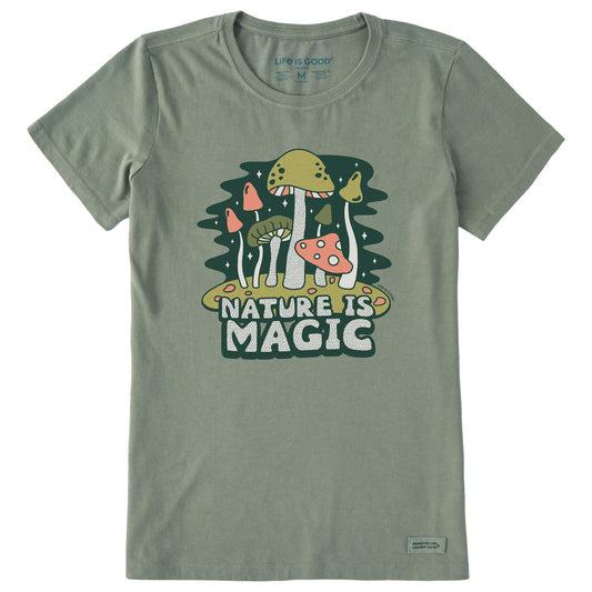 Women's Nature is Magic Mushrooms Short Sleeve Crusher Tee