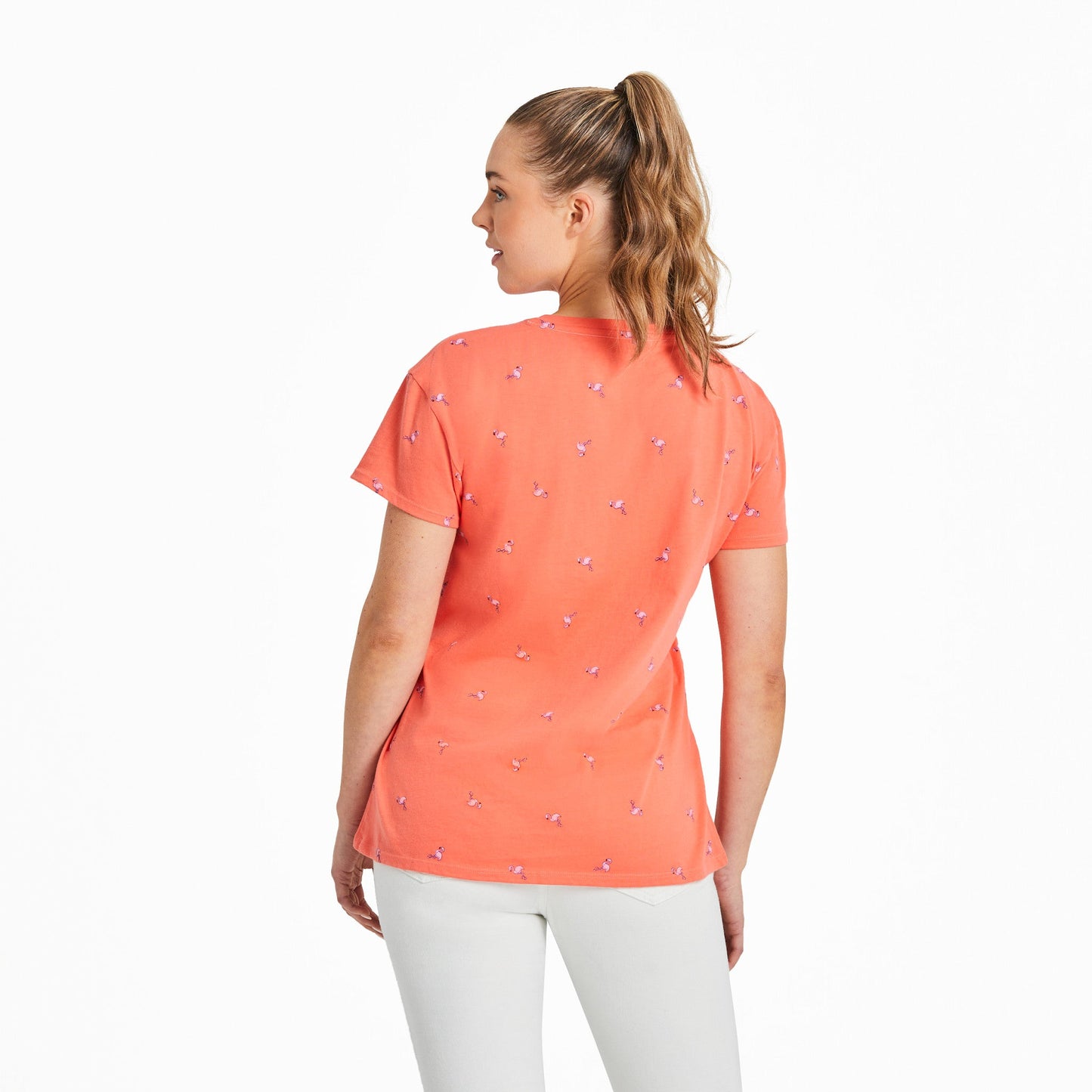 Women's Flamingo Pattern Crusher-LITE Easy Vee