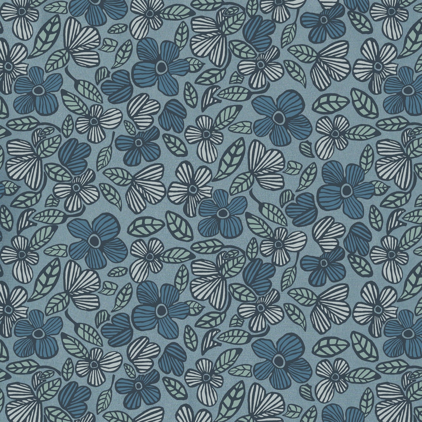 Women's Woodblock Floral Pattern Crusher-LITE Easy Vee