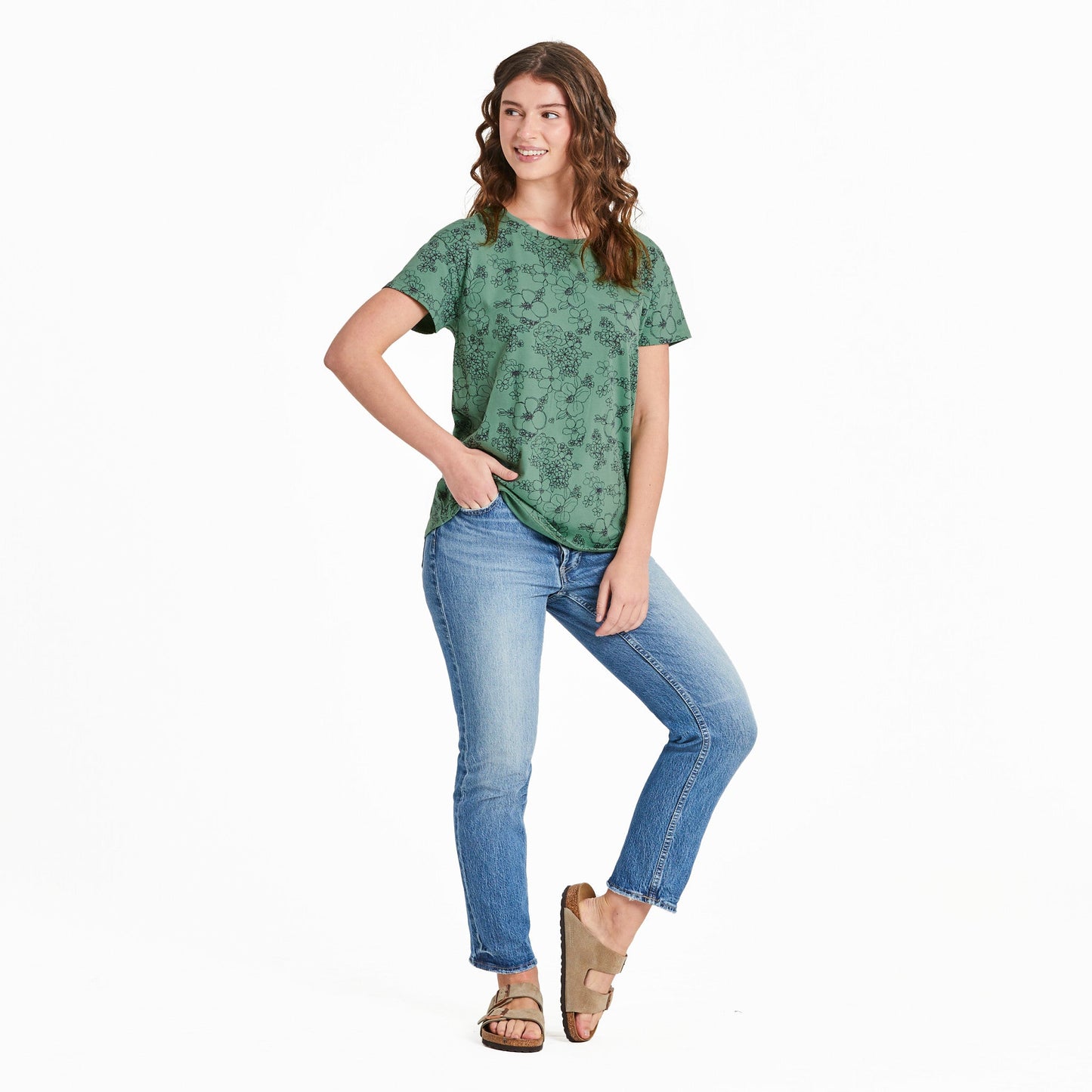 Women's Floral Garden Pattern Crusher-LITE Easy Tee