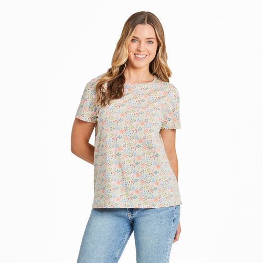 Women's Bouquet Garden Pattern Crusher-LITE Easy Tee