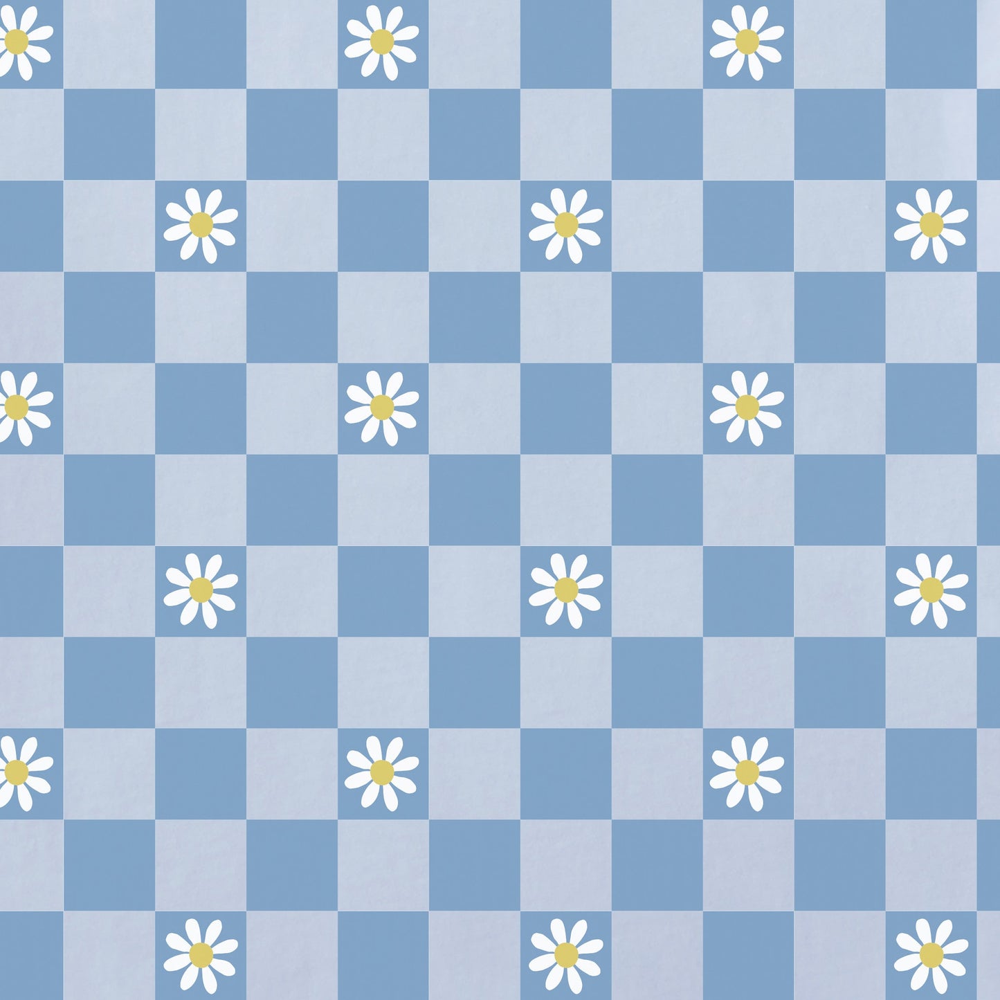 Women's Daisy Checkerboard Pattern Short Sleeve Crusher Boxy Tee