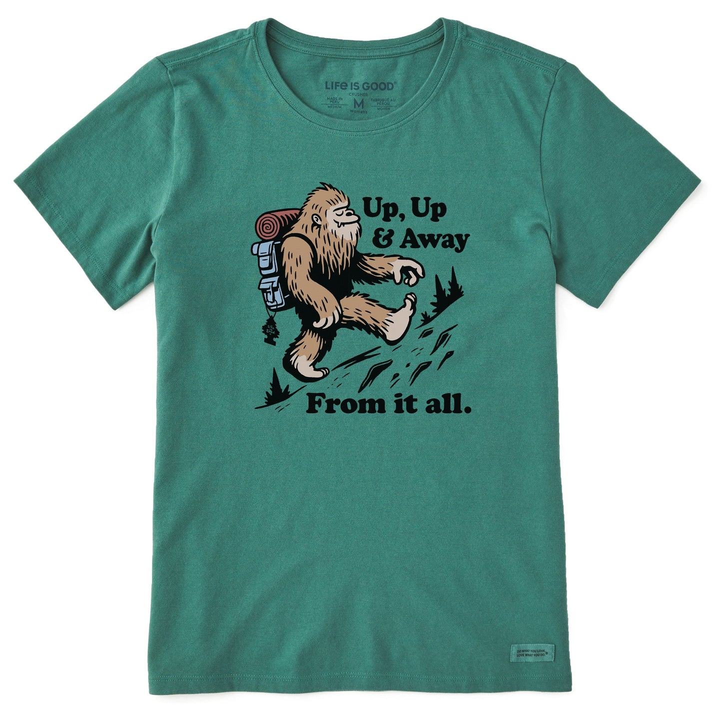 Women's Up Up & Away Bigfoot Short Sleeve Crusher Tee