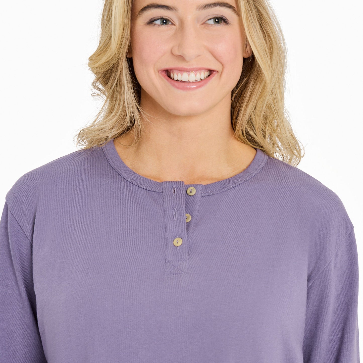 Women's Solid Crusher Boxy Henley
