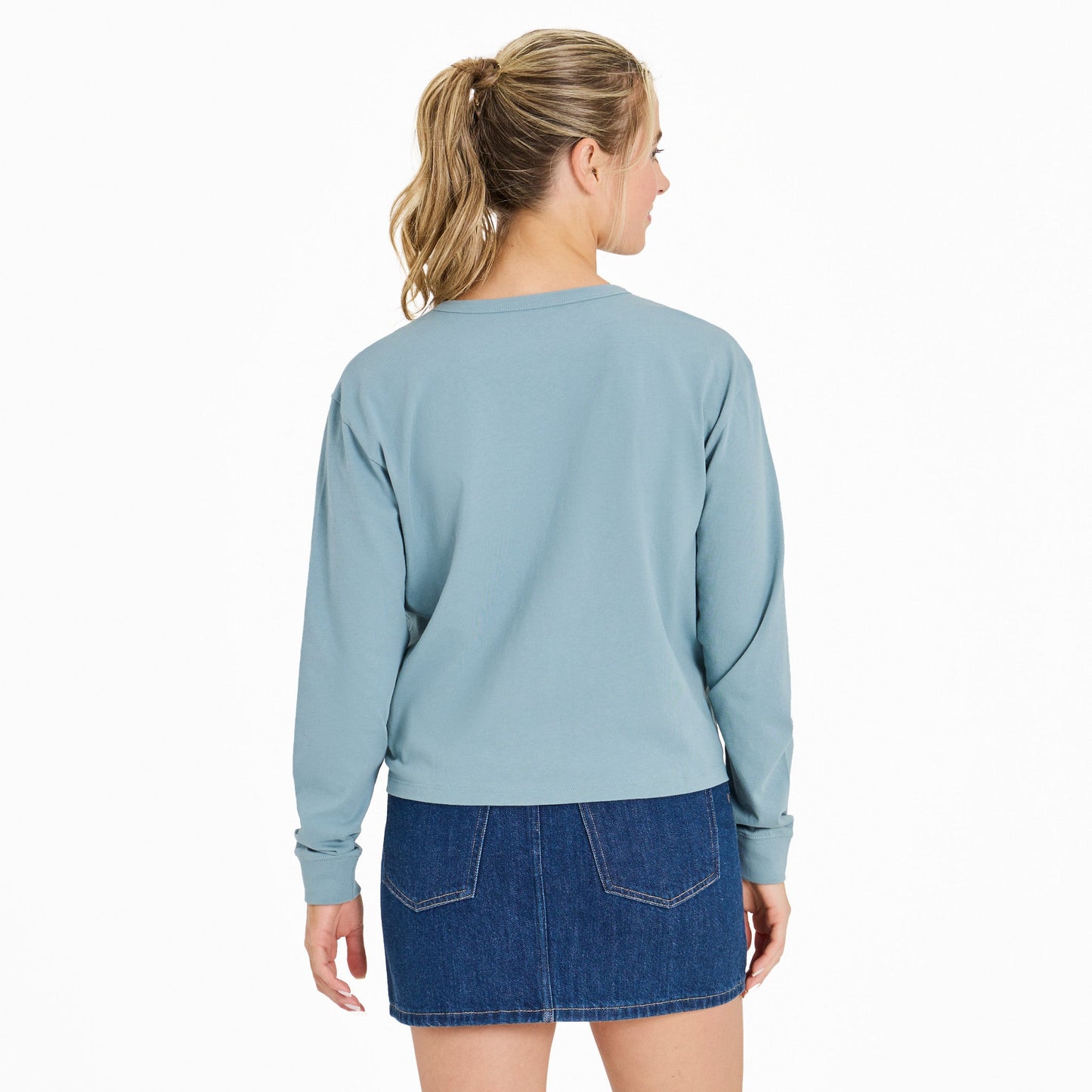 Women's Solid Crusher Boxy Henley