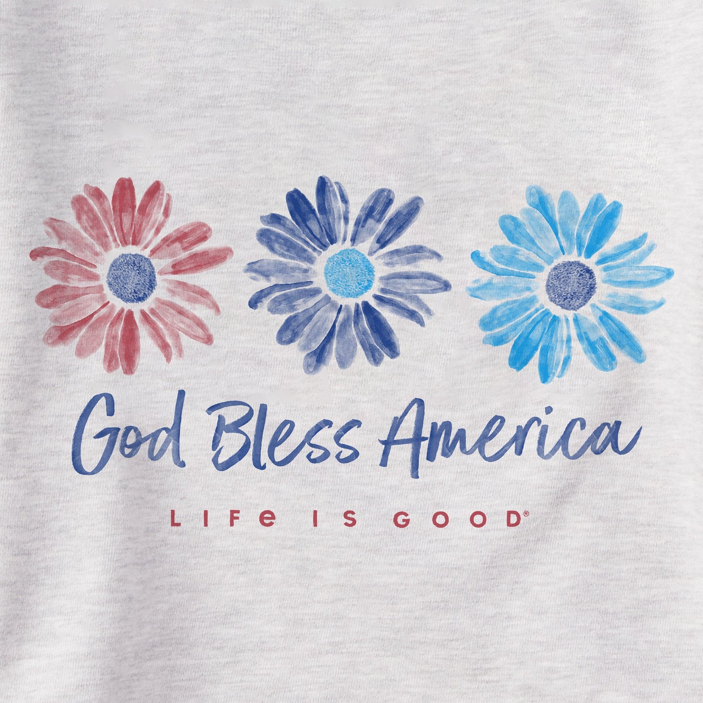 Women's God Bless America Daisies Simply True Fleece Hoodie