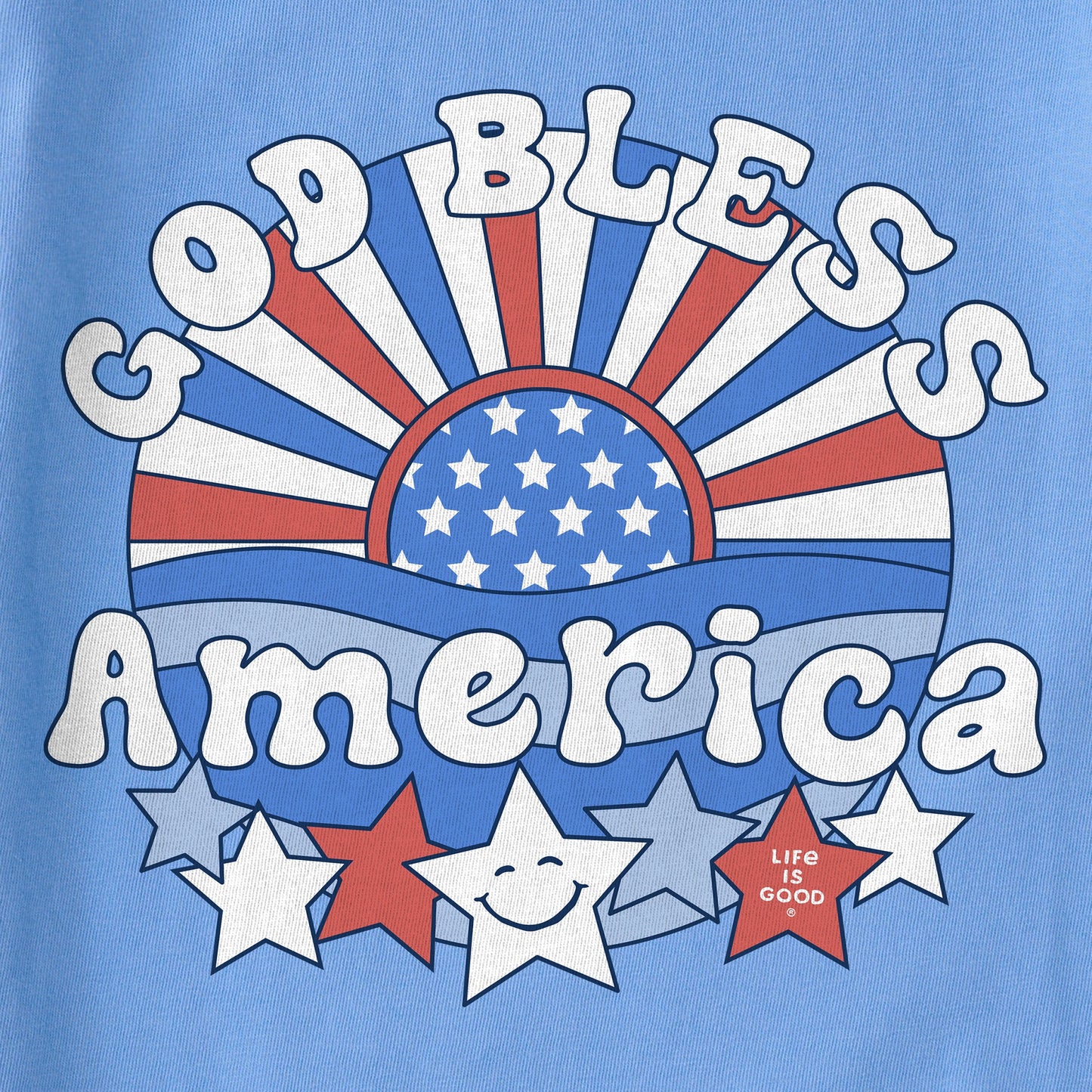 Women's God Bless America Simply True Fleece Crew