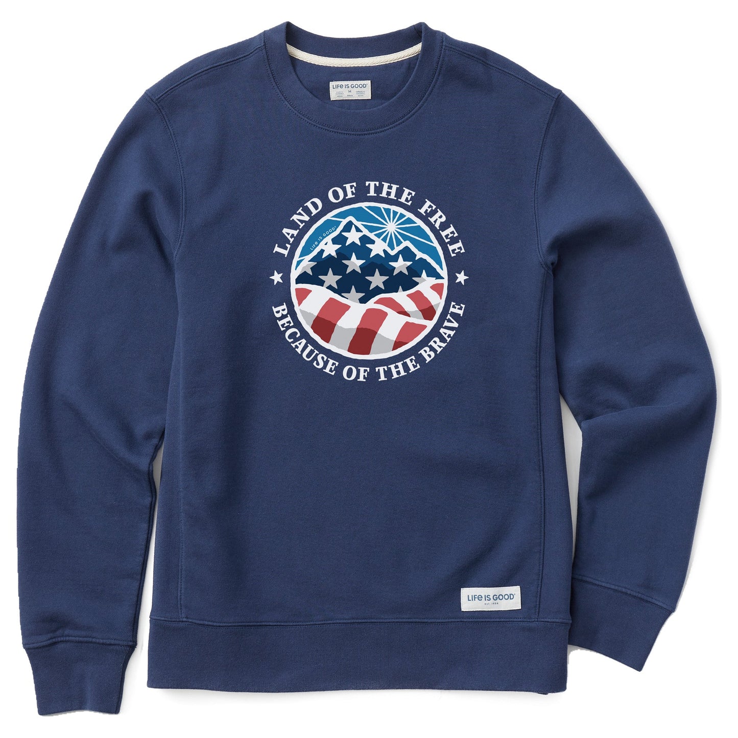 Men's Land of the Free Americana Coin Simply True Fleece Crew