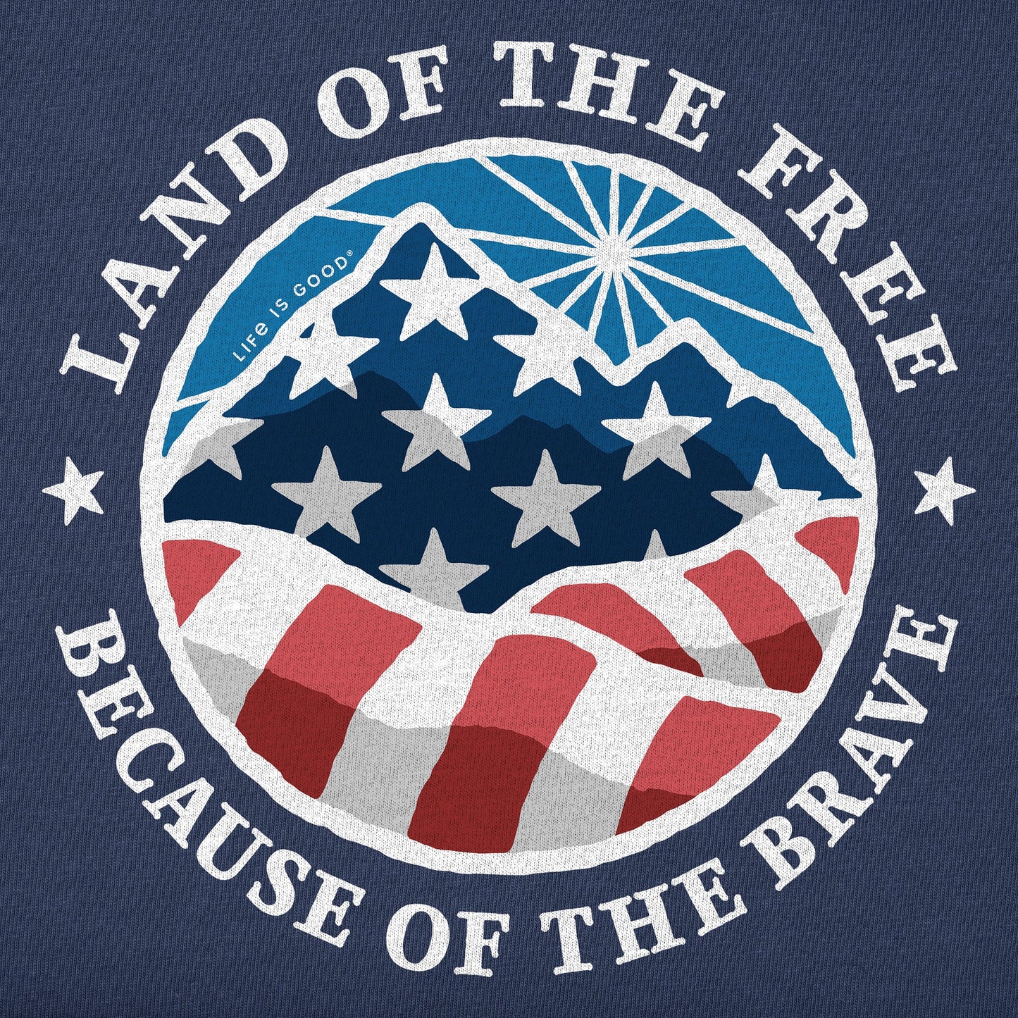 Men's Land of the Free Americana Coin Simply True Fleece Crew