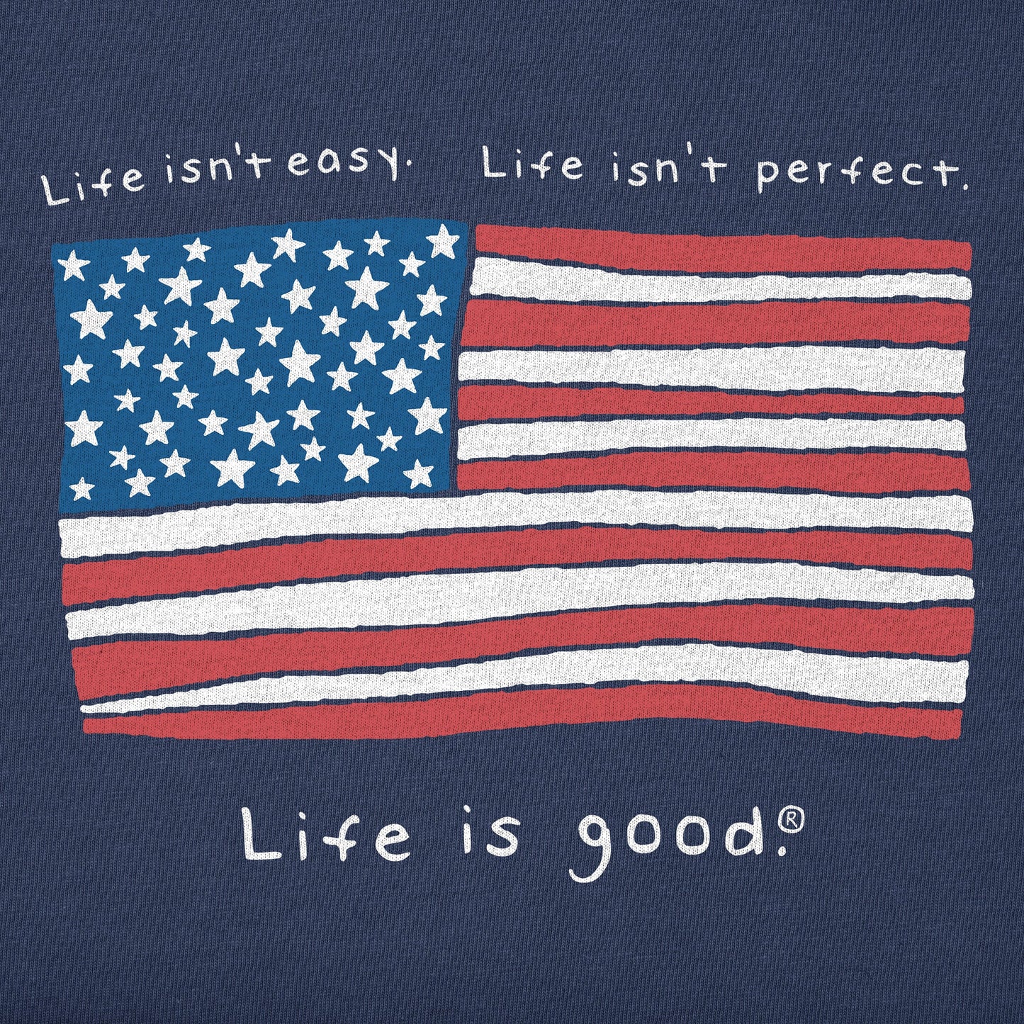Men's Life is Good America Simply True Fleece Crew