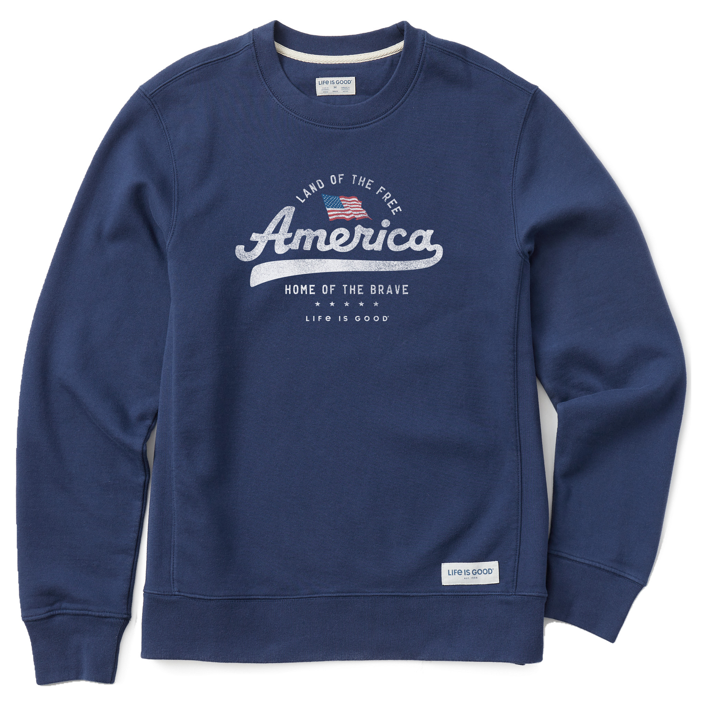 Men's Land of the Free Simply True Fleece Crew