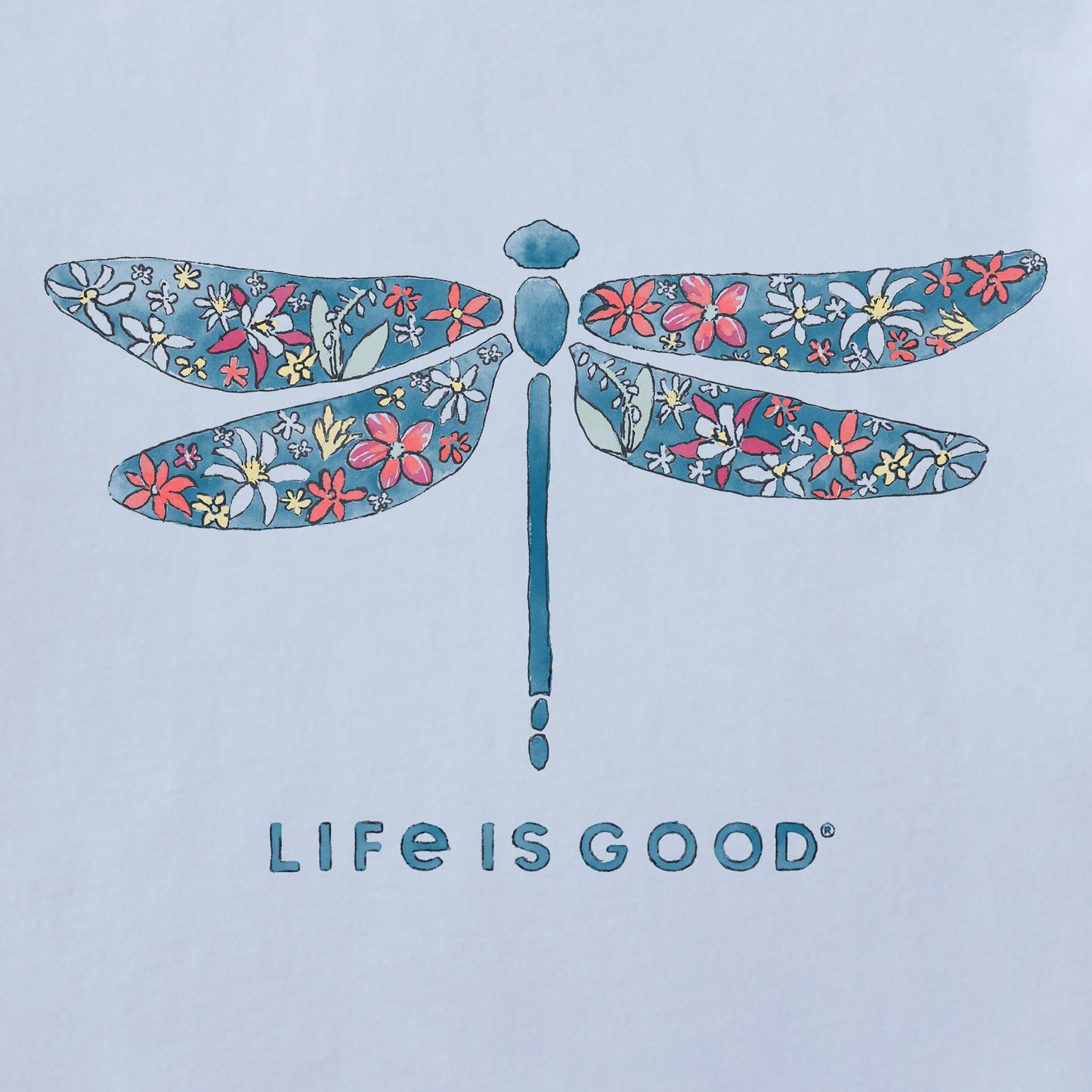 Women's Wildflower Dragonfly Short Sleeve Crusher Tee