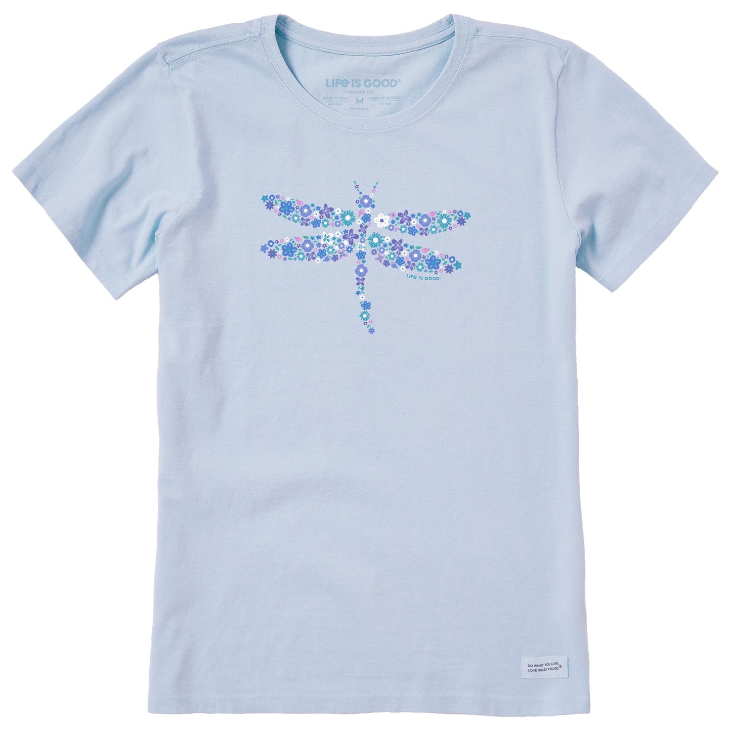 Women's Dragonfly Flowers Short Sleeve Tee