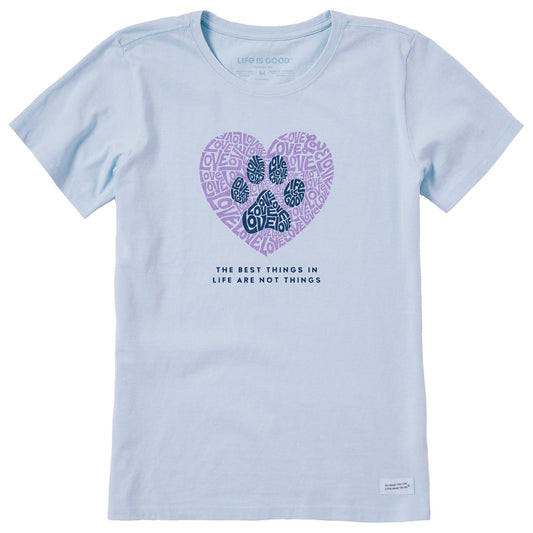 Women's Best Things Paw Heart Short Sleeve Crusher Tee
