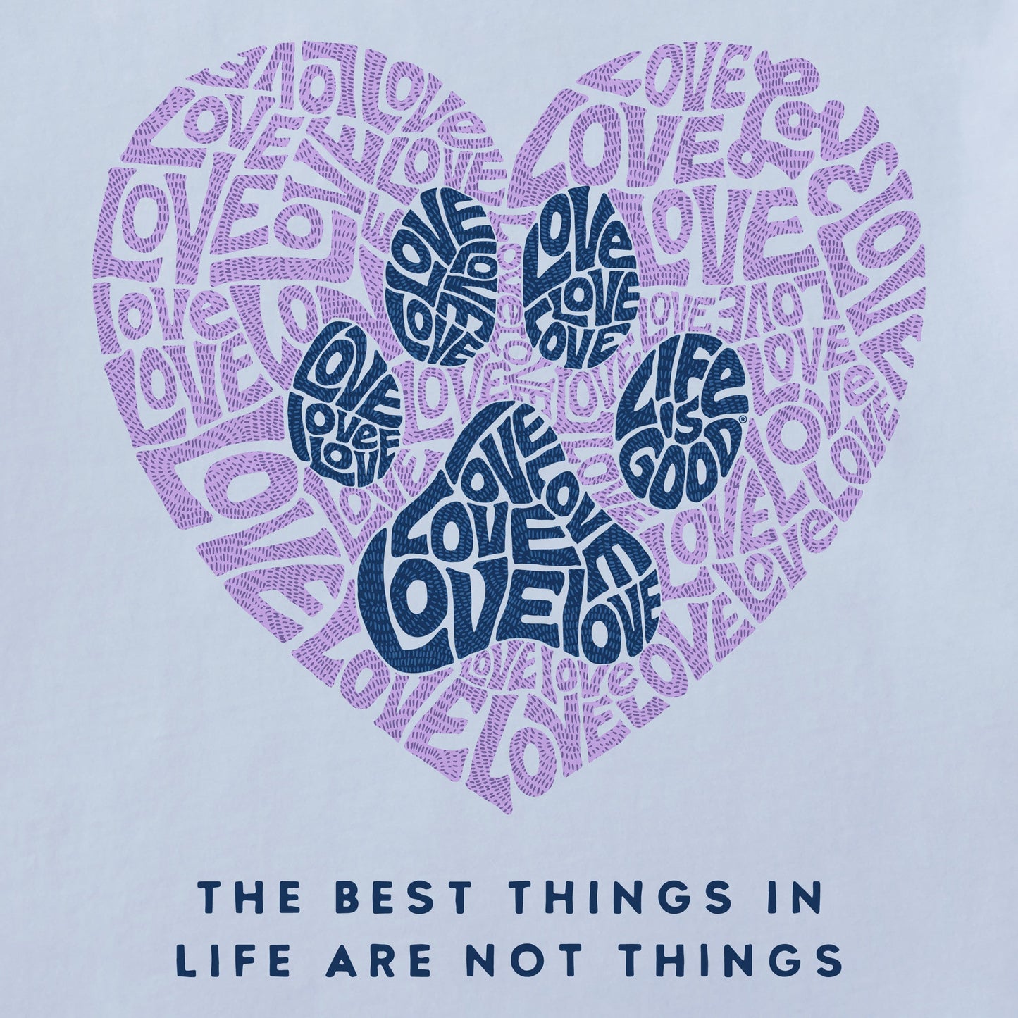 Women's Best Things Paw Heart Short Sleeve Crusher Tee