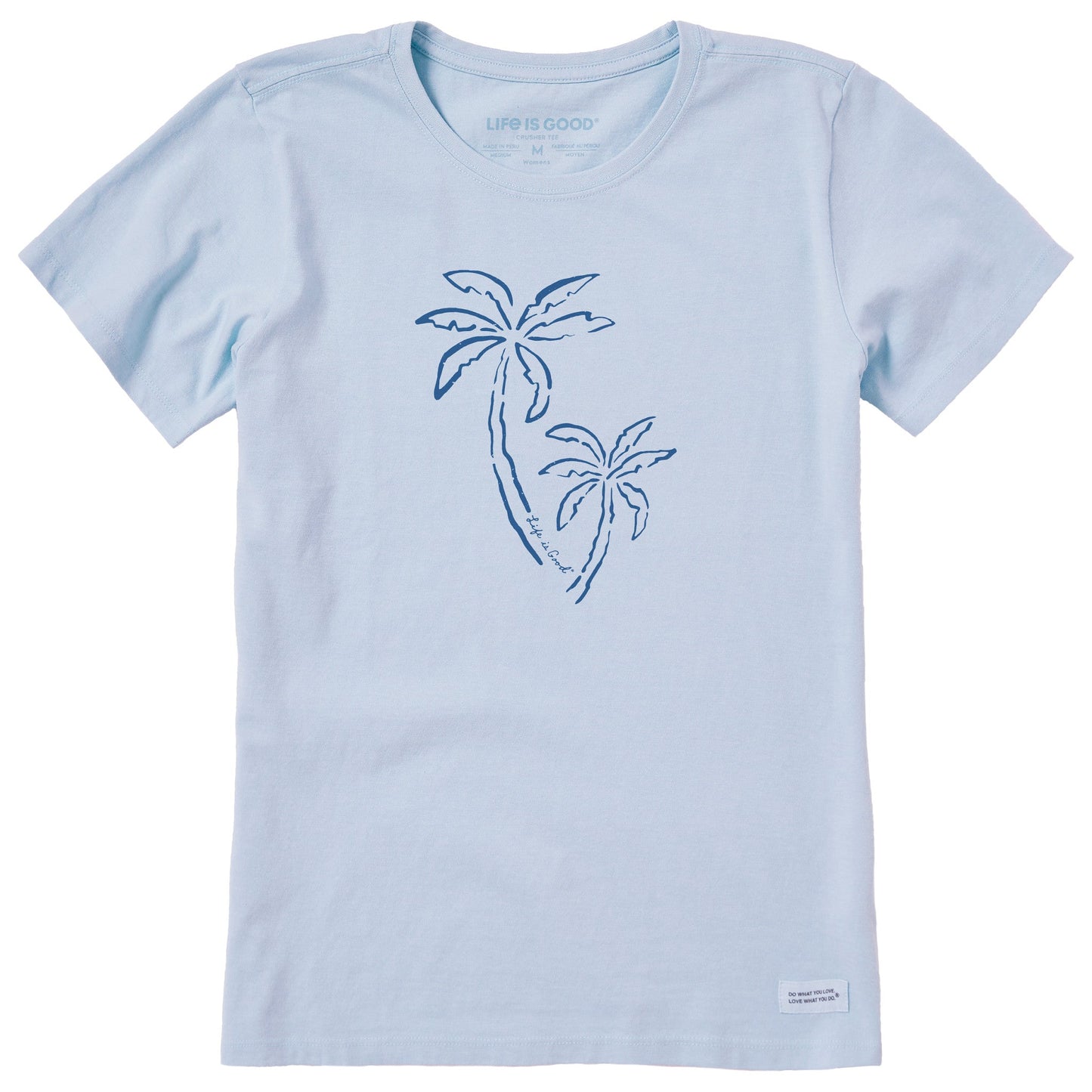 Women's Two Simple Palms Short Sleeve Crusher Tee