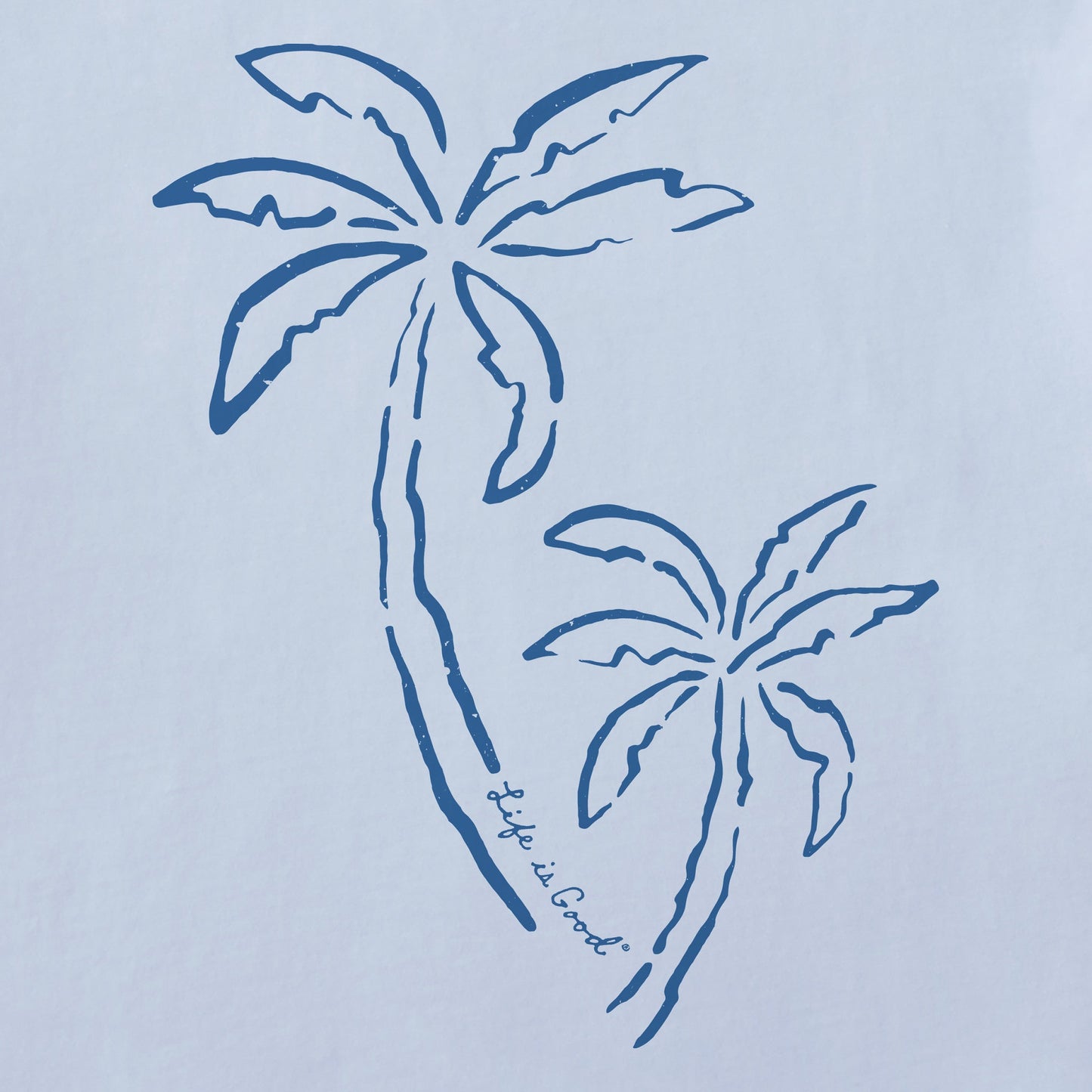 Women's Two Simple Palms Short Sleeve Crusher Tee