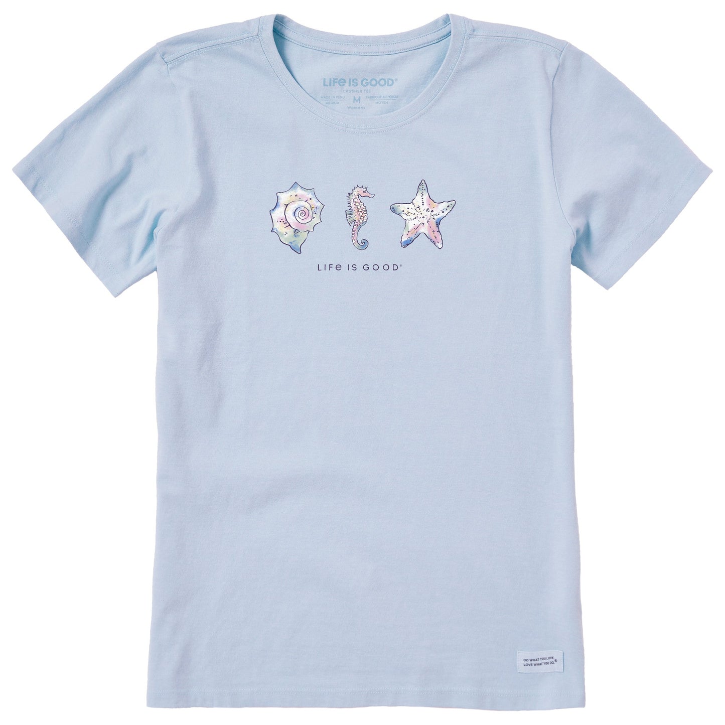 Women's Sea Life and Shells Short Sleeve Crusher Tee