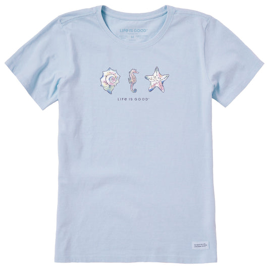 Women's Sea Life and Shells Short Sleeve Crusher Tee