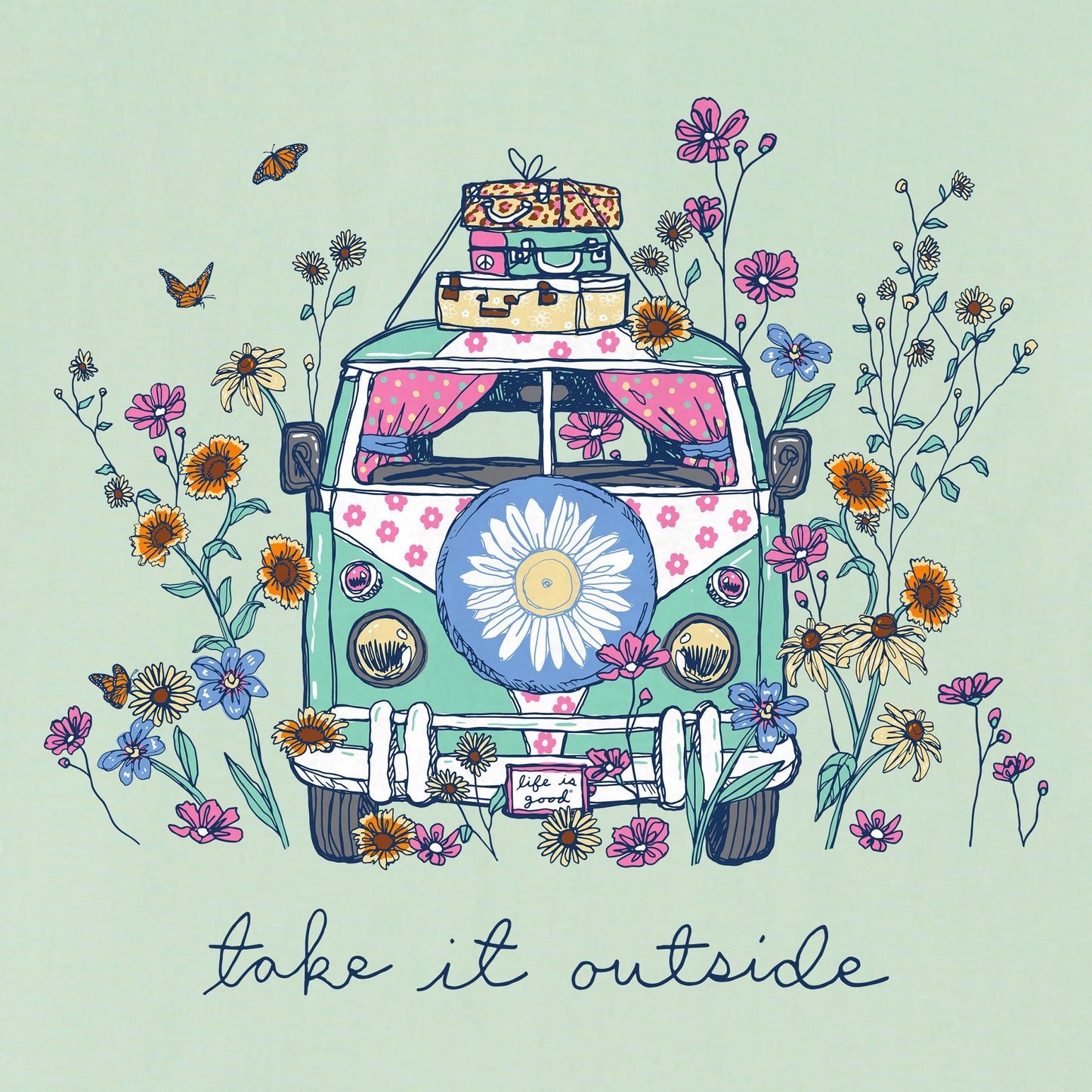 Women's Take It Outside Wildflower Van Short Sleeve Tee