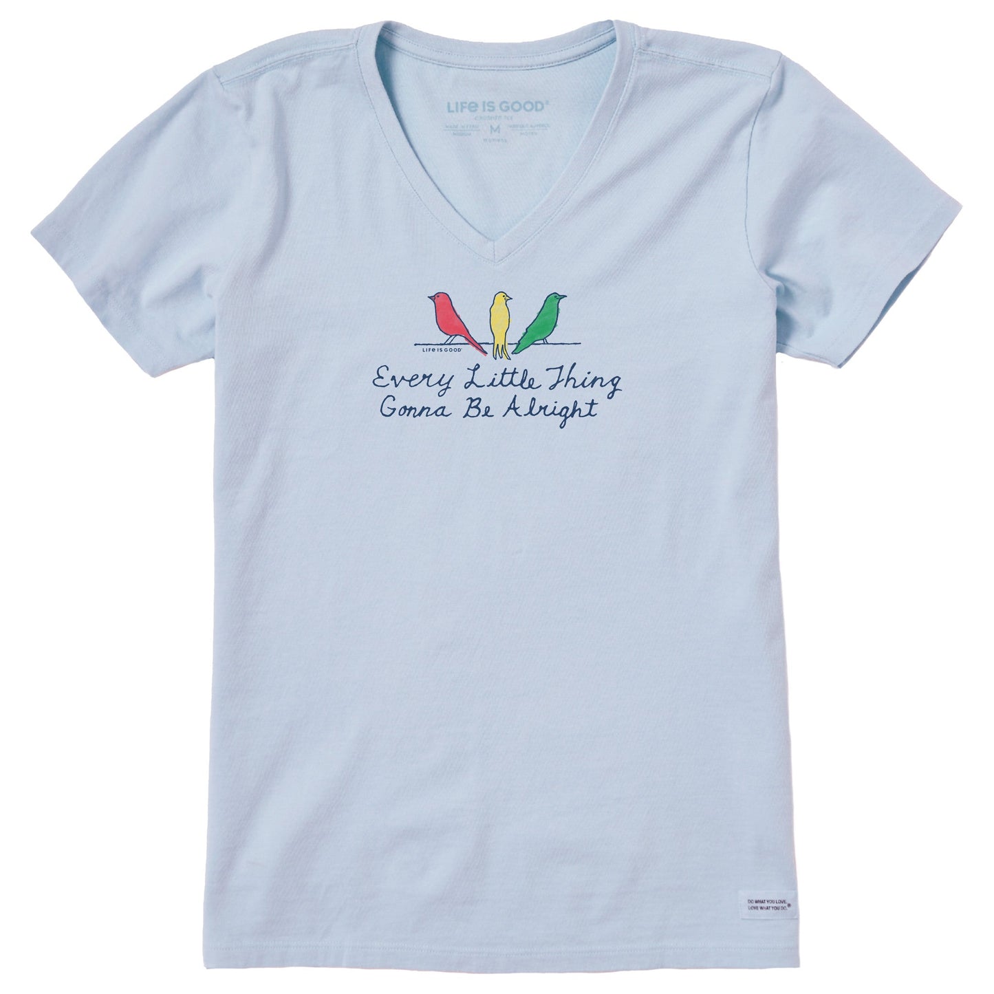 Women's Three Little Birds Gonna Be Alright Short Sleeve Vee