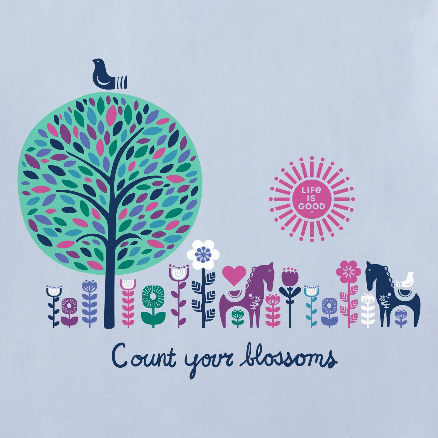 Women's Count your Blossoms Short Sleeve Crusher Vee