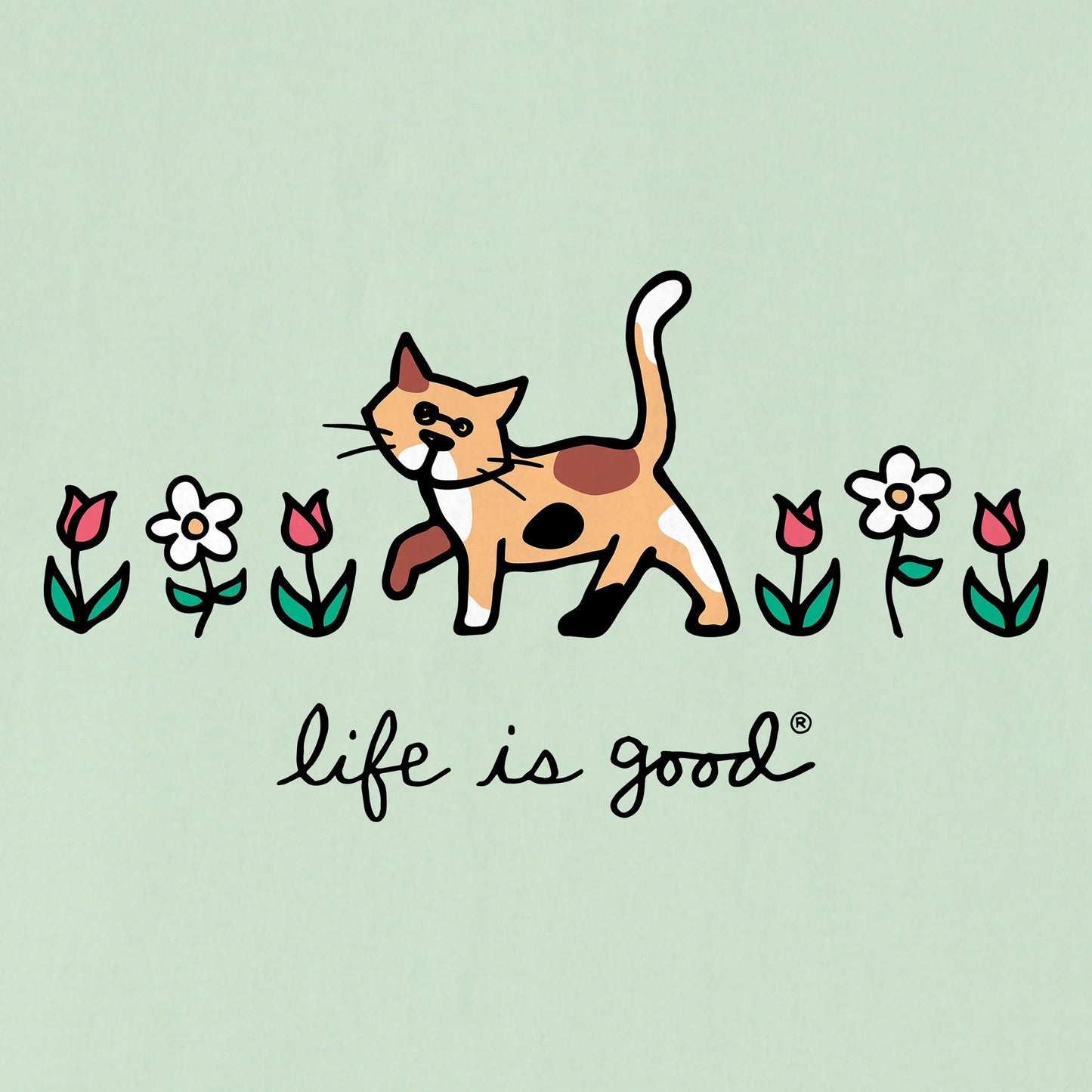 Women's Al with Flowers Short Sleeve Crusher Vee