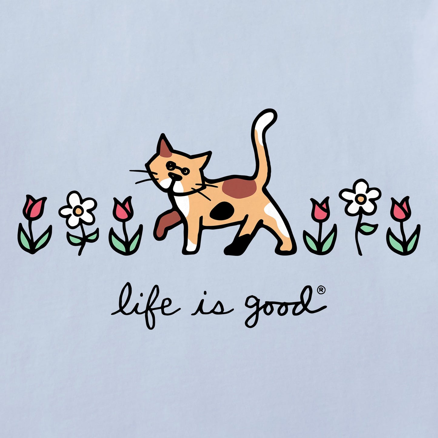 Women's Al with Flowers Short Sleeve Crusher Vee