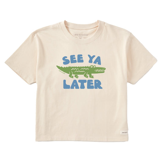 Women's See Ya Later Alligator Short Sleeve Crusher Boxy Tee