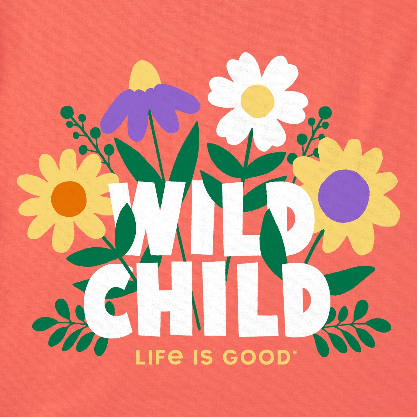Women's Wild Child Flowers Short Sleeve Crusher Boxy Tee