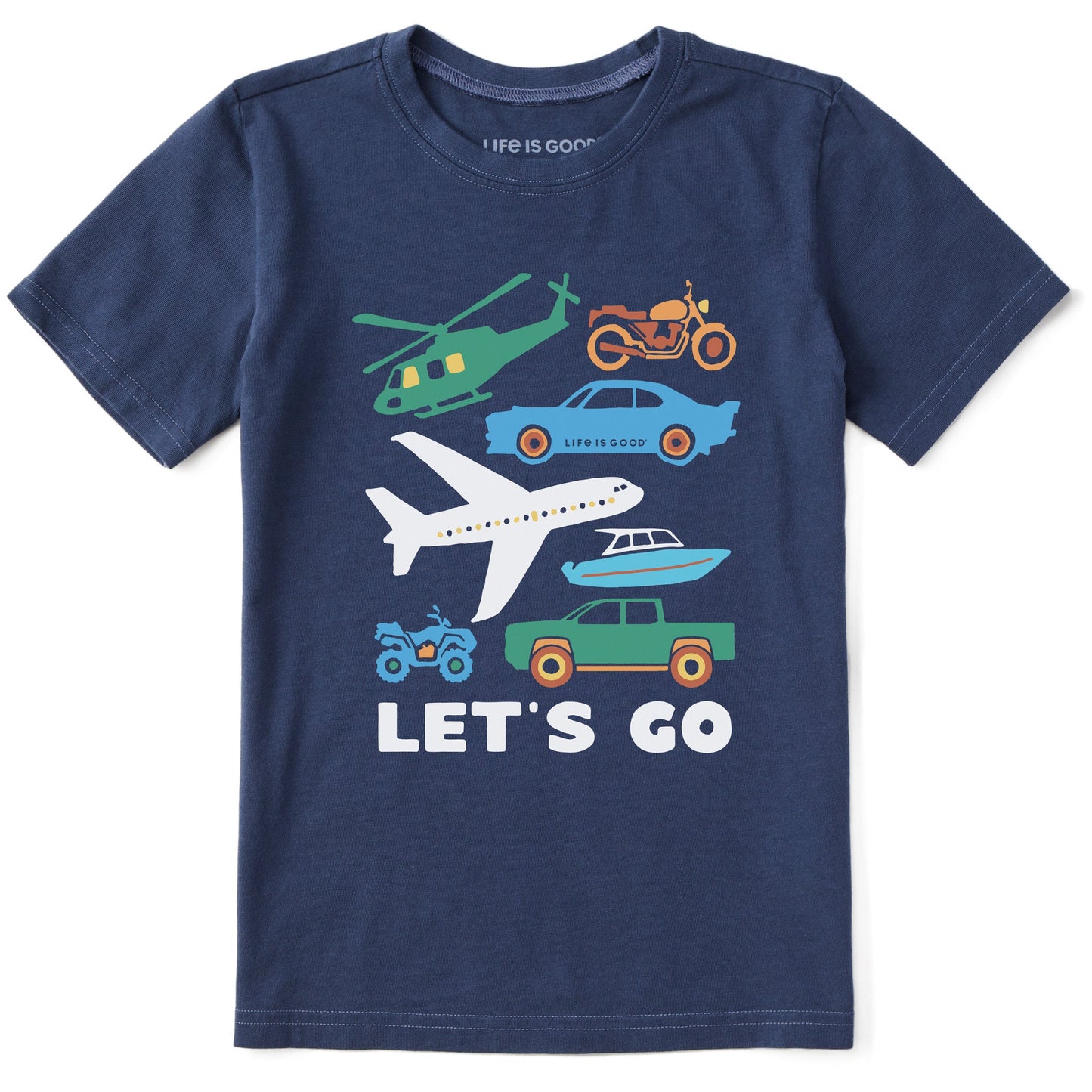 Kids Let's Go Vehicles Short Sleeve Crusher Tee