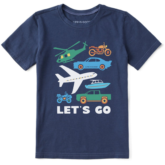 Kids Let's Go Vehicles Short Sleeve Crusher Tee