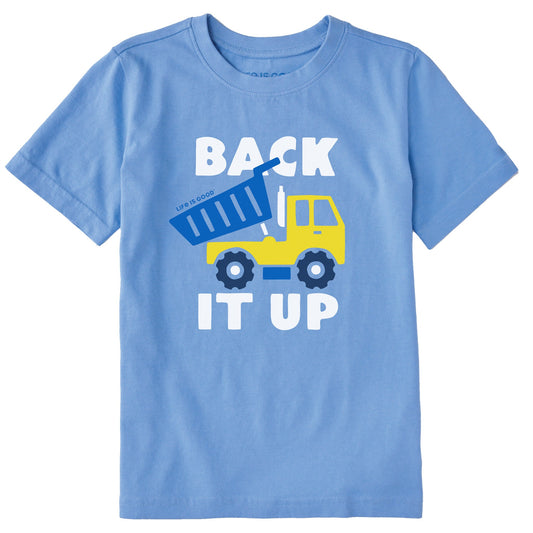Kids Back it Up Dump Truck Short Sleeve Crusher Tee
