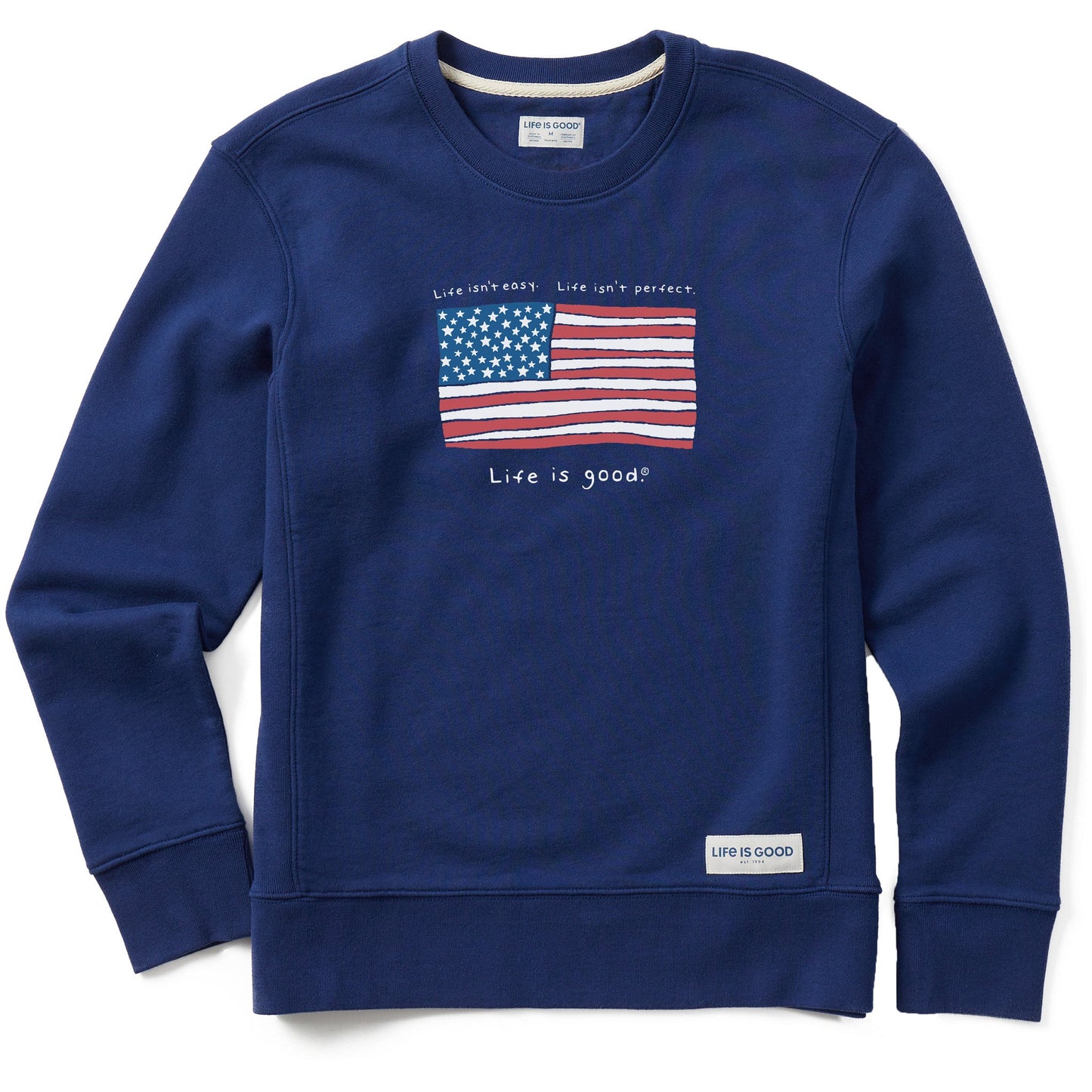 Women's Life is Good America Simply True Fleece Crew