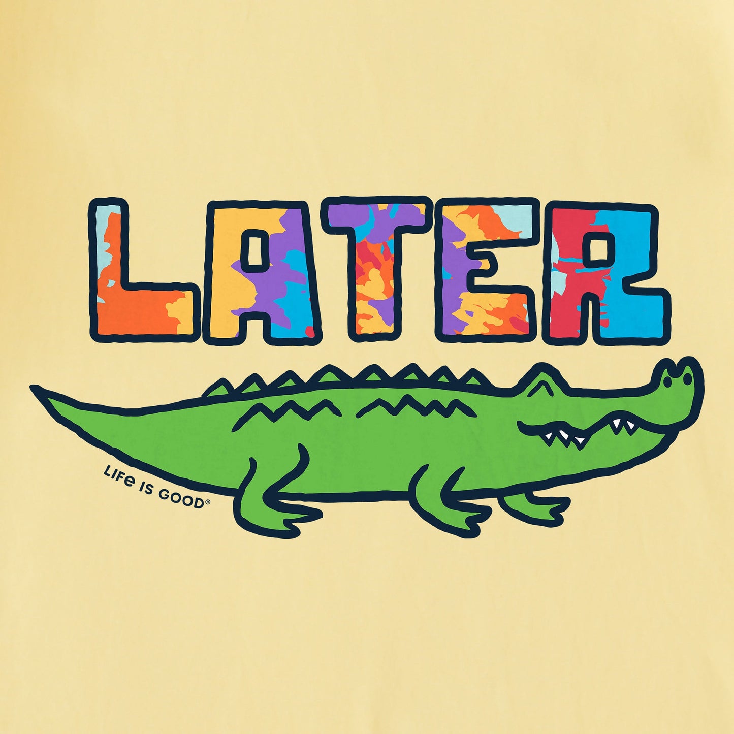 Kids Tie Dye Later Gator Short Sleeve Crusher Tee